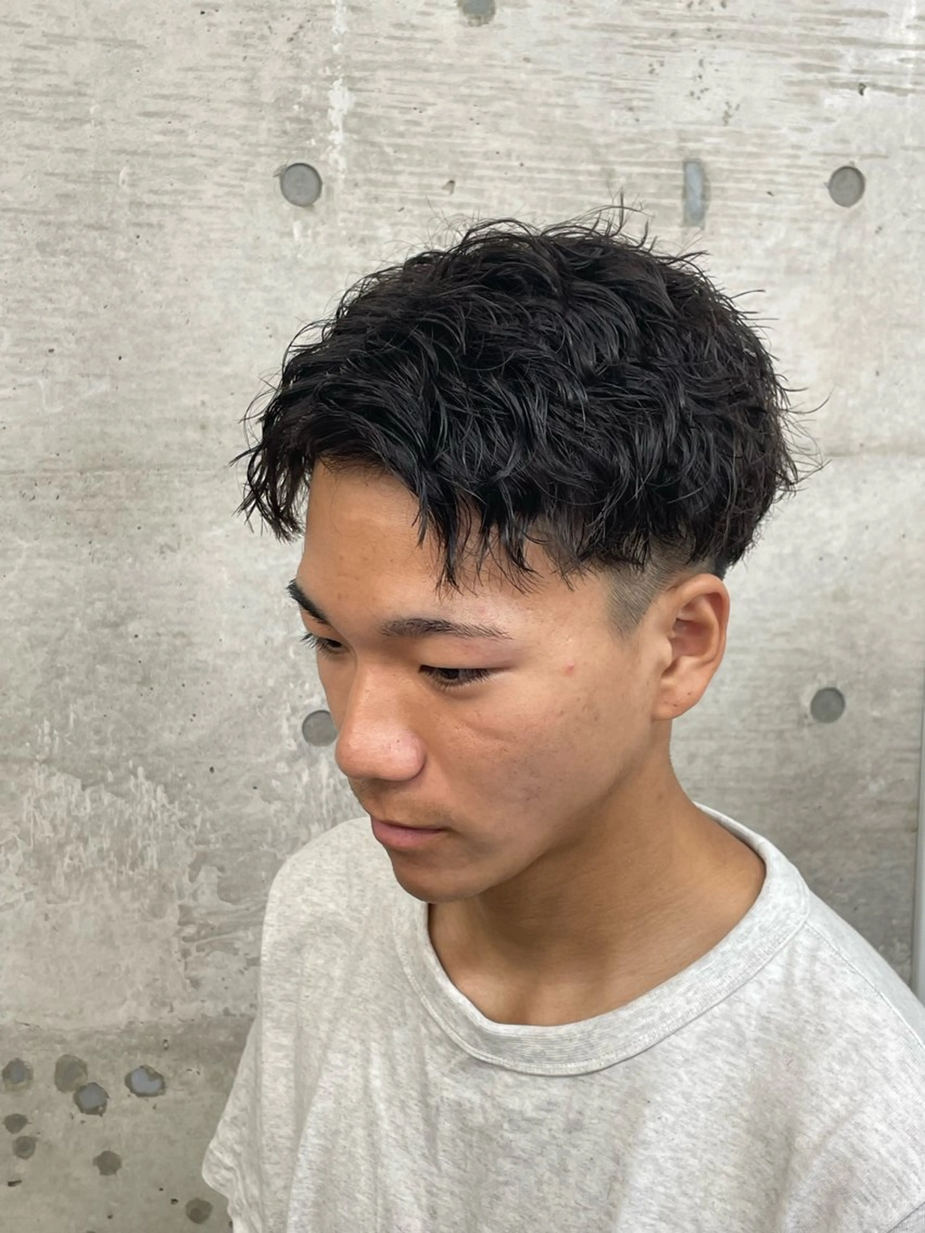 ショート パーマ メンズ アップバング ショートヘア Ritsuki メンズ特化😎のヘアスタイル
