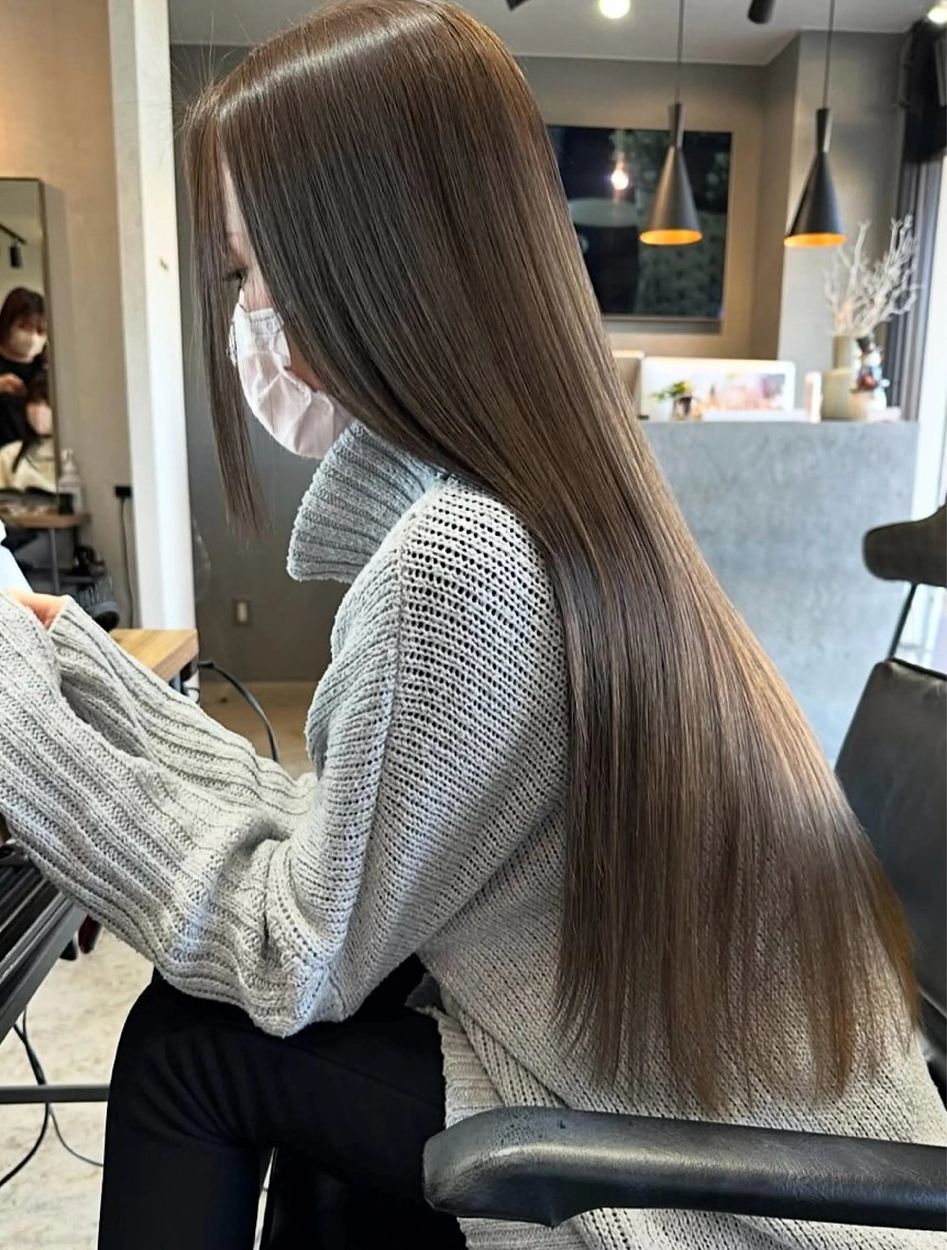 ロング カラー ブラウンカラー 透明感カラー カット ヘアカラー un ジュリアのヘアスタイル
