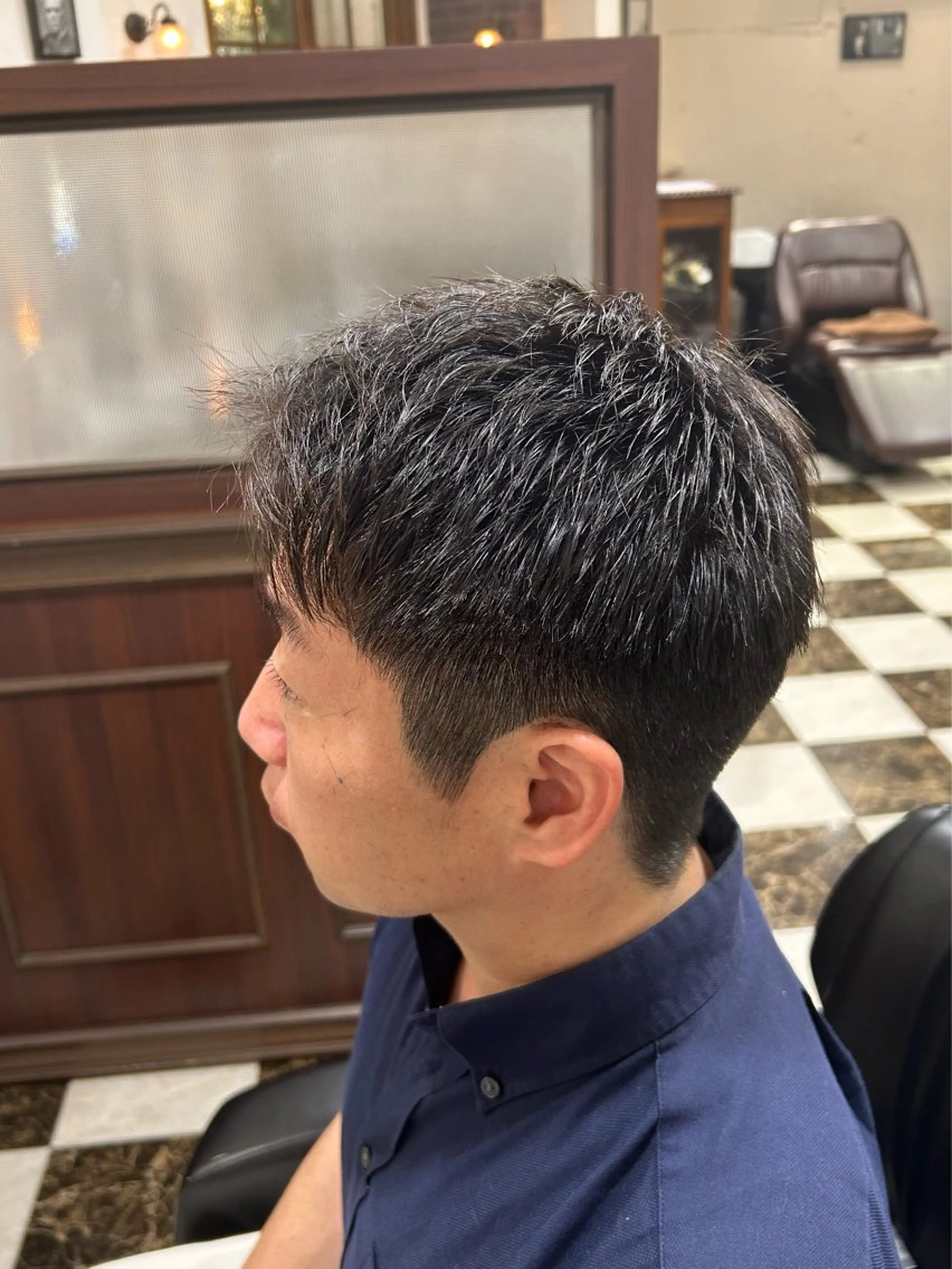 ショート メンズ カット ツヤ髪💫髪質改善 透明感カラー仁平創太のヘアスタイル