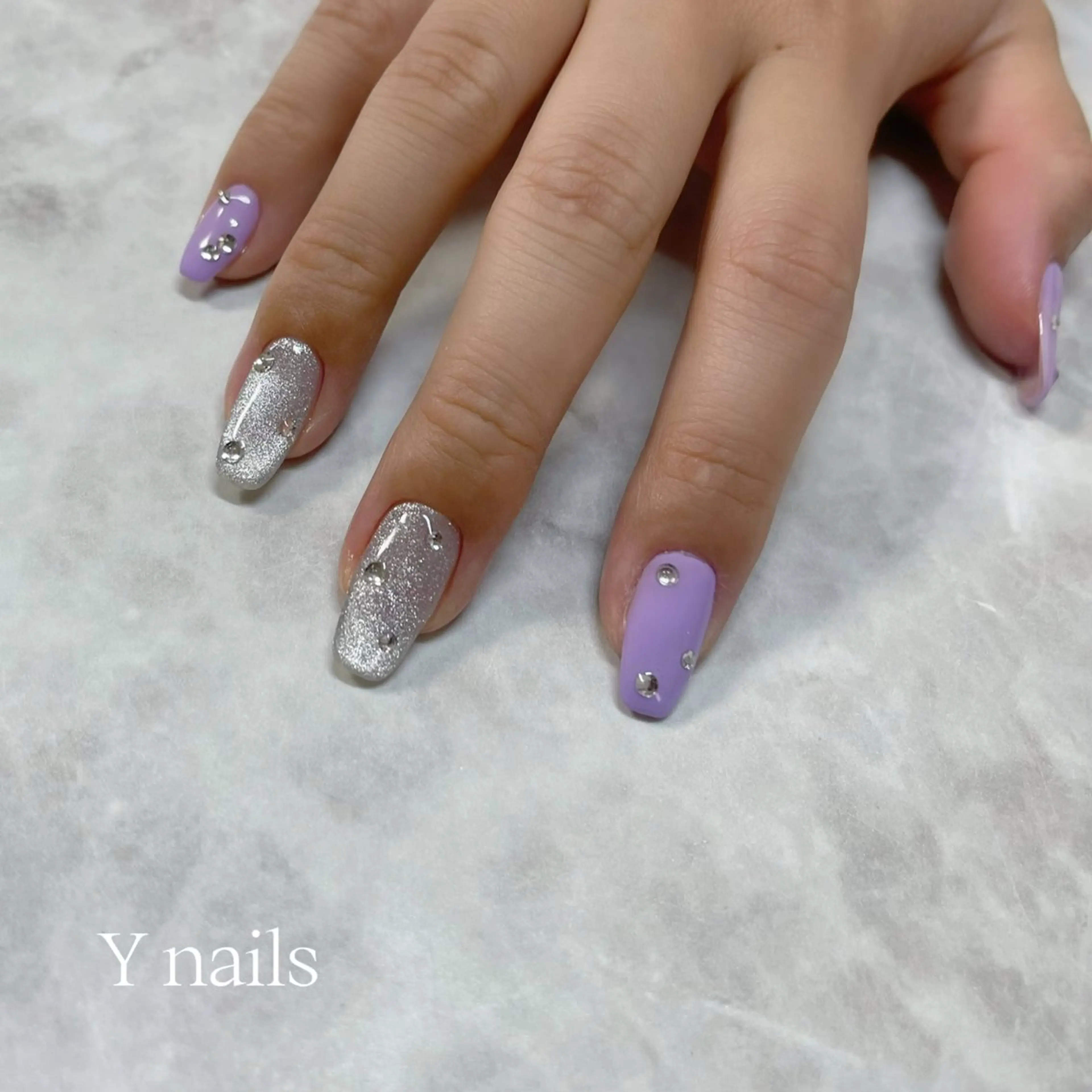 ネイル マグネットネイル ハンドネイル 桜井 Y nailsのネイルデザイン