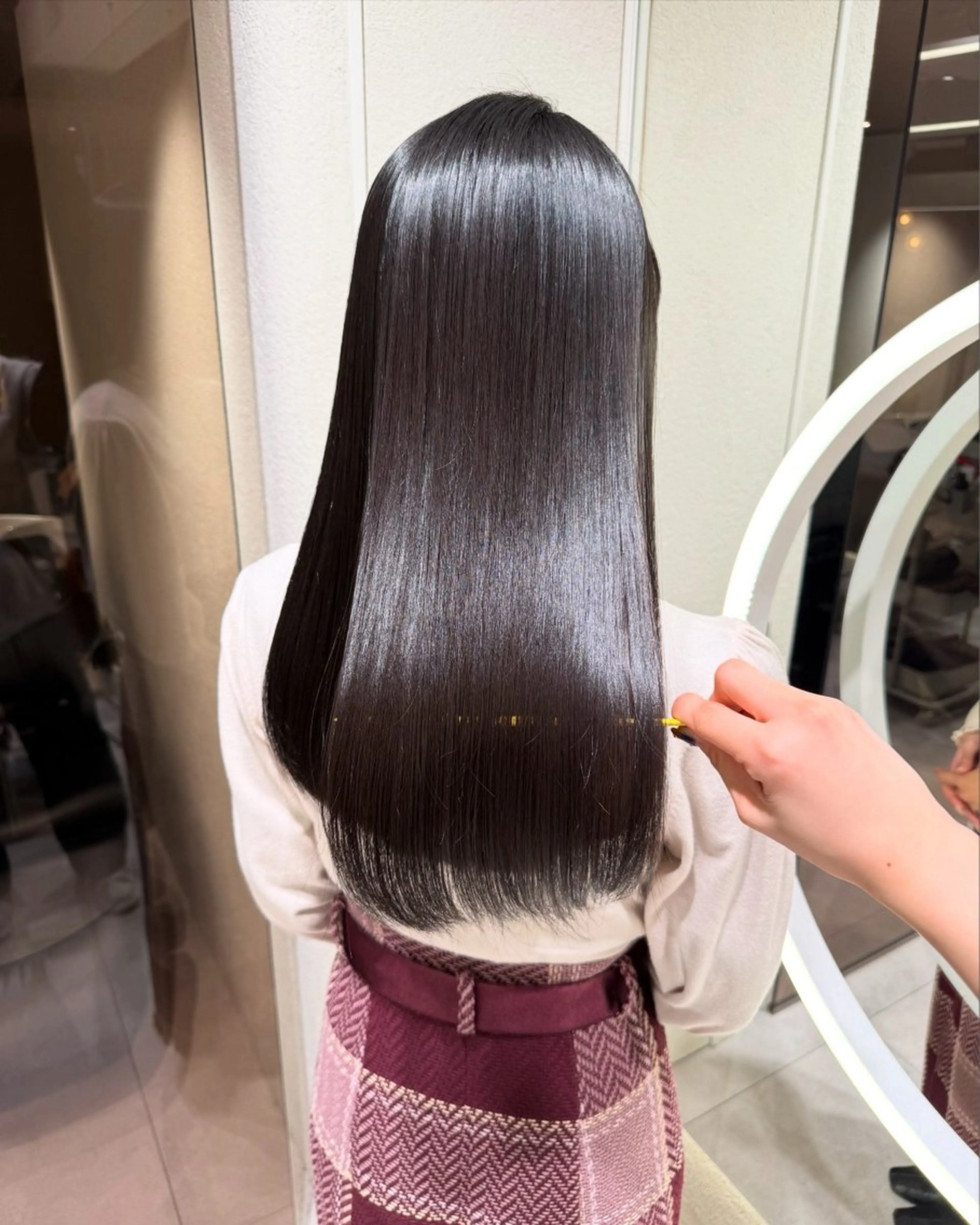 ロング 縮毛矯正 トリートメント ⭐️圧倒的透明感 カラー⭐️/sayuのヘアスタイル