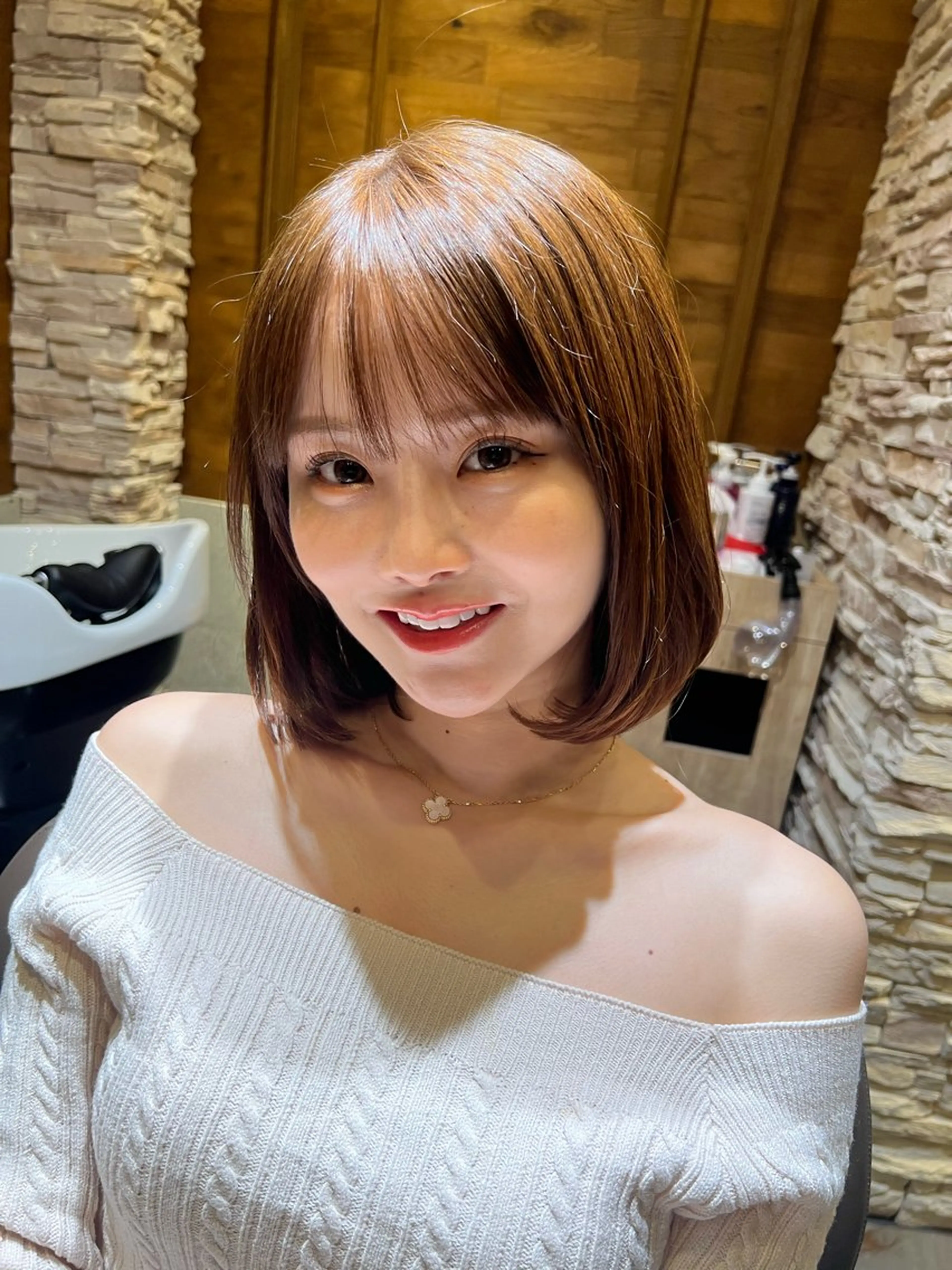 ミディアム 撮影カットモデル募集 前髪、顔周り/徳永のヘアスタイル