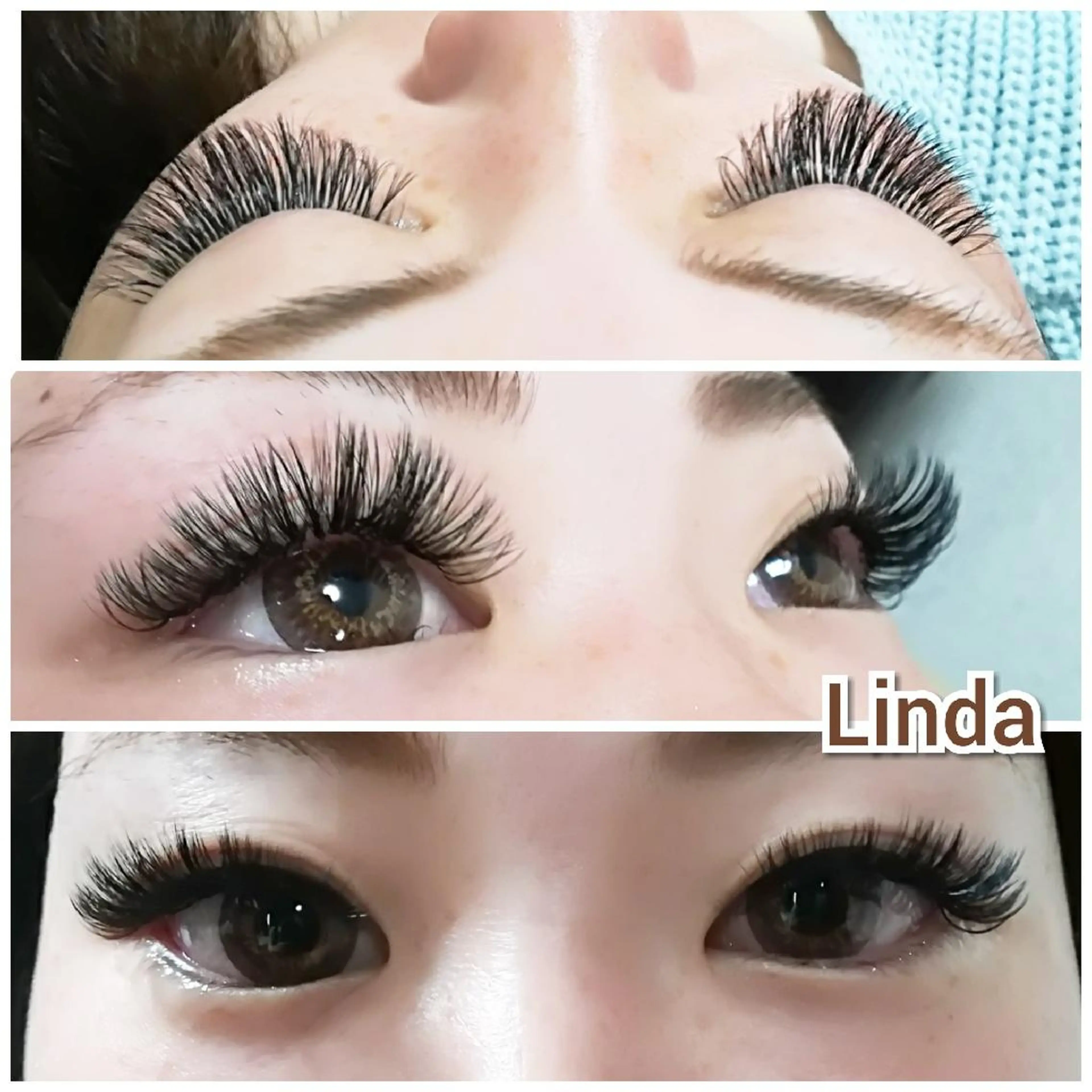 マツエク・マツパ 付け放題 ボリュームラッシュ linda lashesのマツエク・マツパデザイン