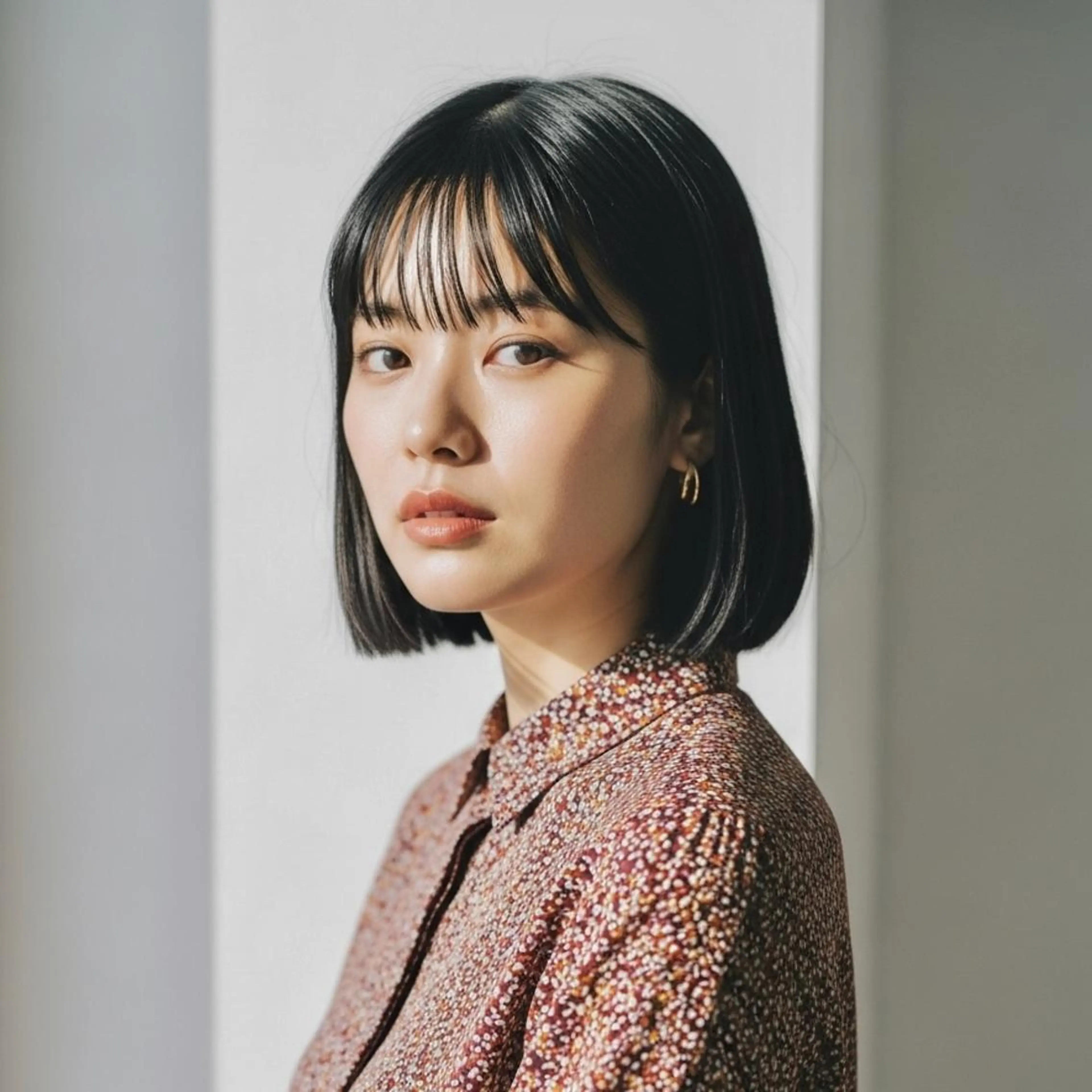 ミディアム パーマ カラー ボブ カット ヘアカラー トリートメント La Pace 【ラパーチェ】のヘアスタイル