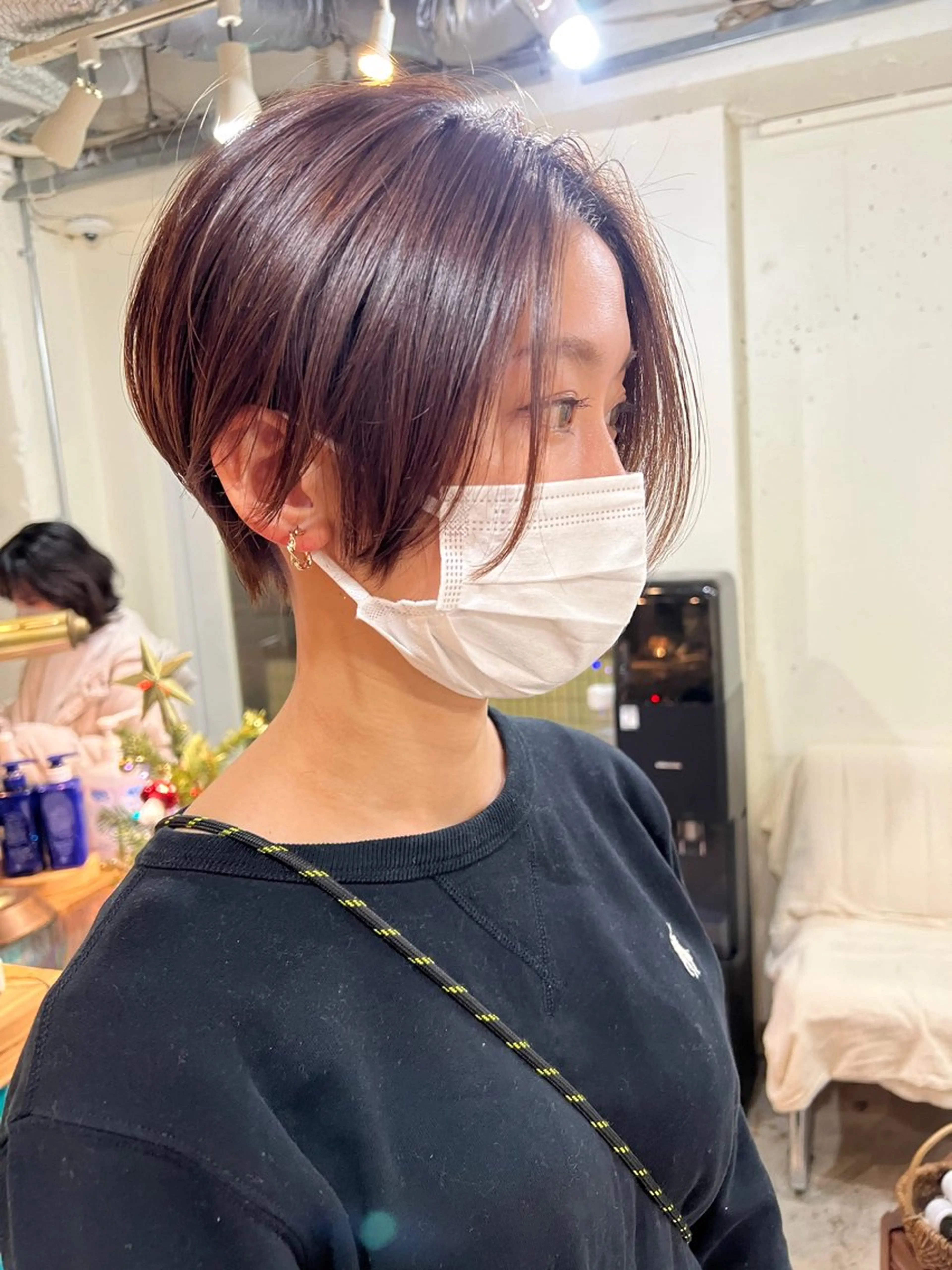 ショート カラー パーマ ヘアアレンジ レイヤー/ 透明感カラー/マドカのヘアスタイル