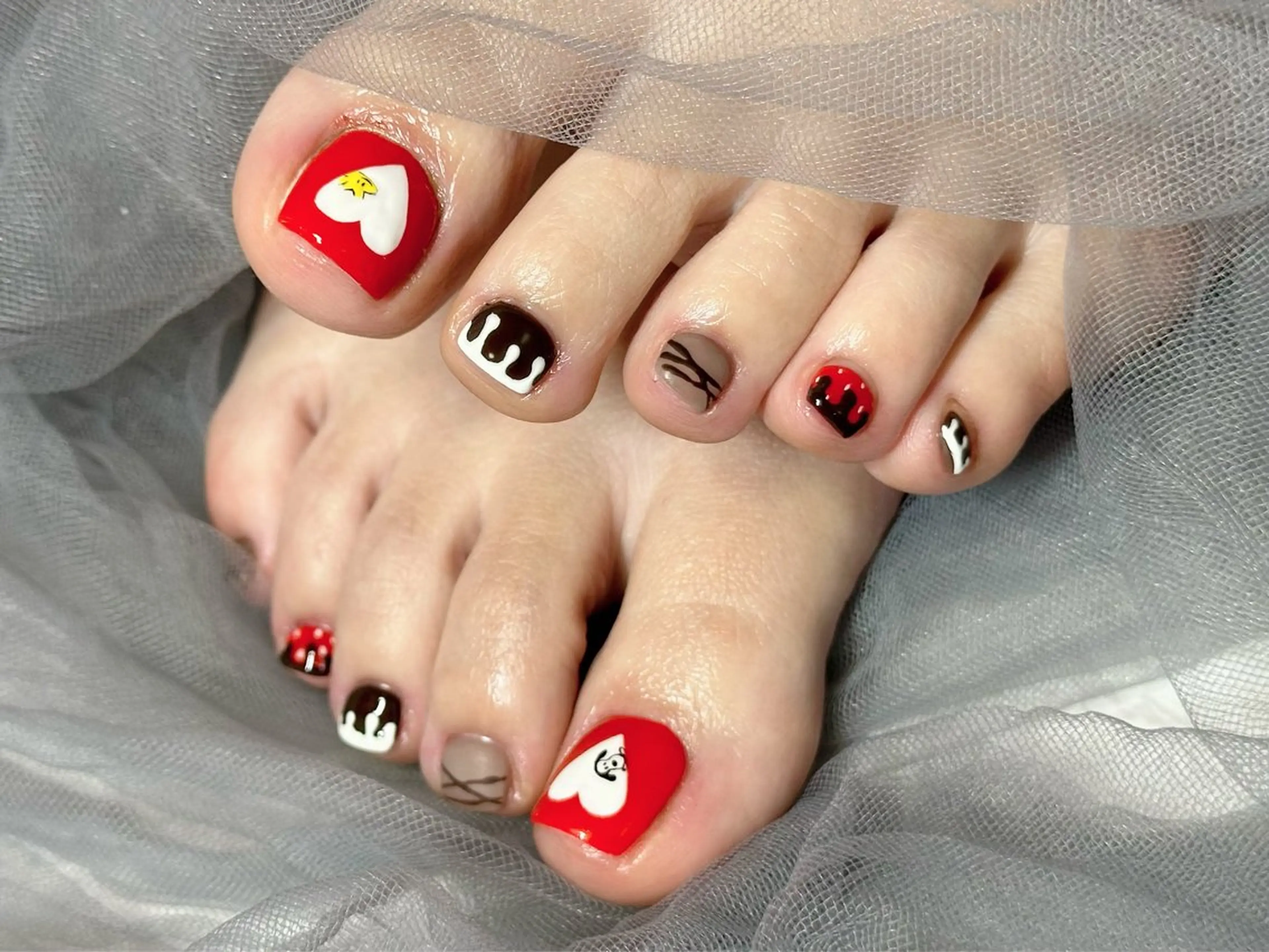 ネイル バレンタイン フットネイル KURELLY所属・Nail Salon KURELLYのネイルデザイン