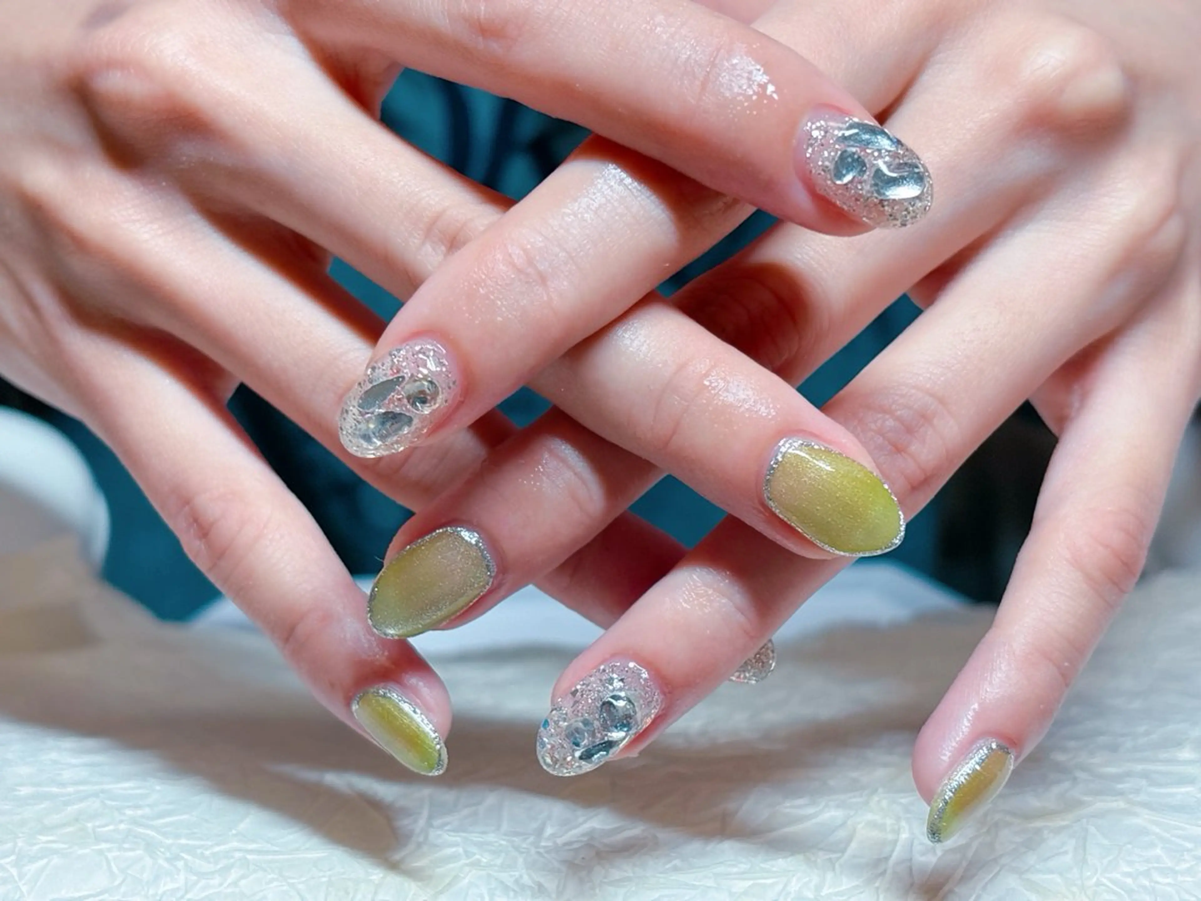 ネイル アートネイル オーロラネイル チークネイル フラッシュネイル フットネイル ハンドネイル ゆ か_Nails💫のネイルデザイン