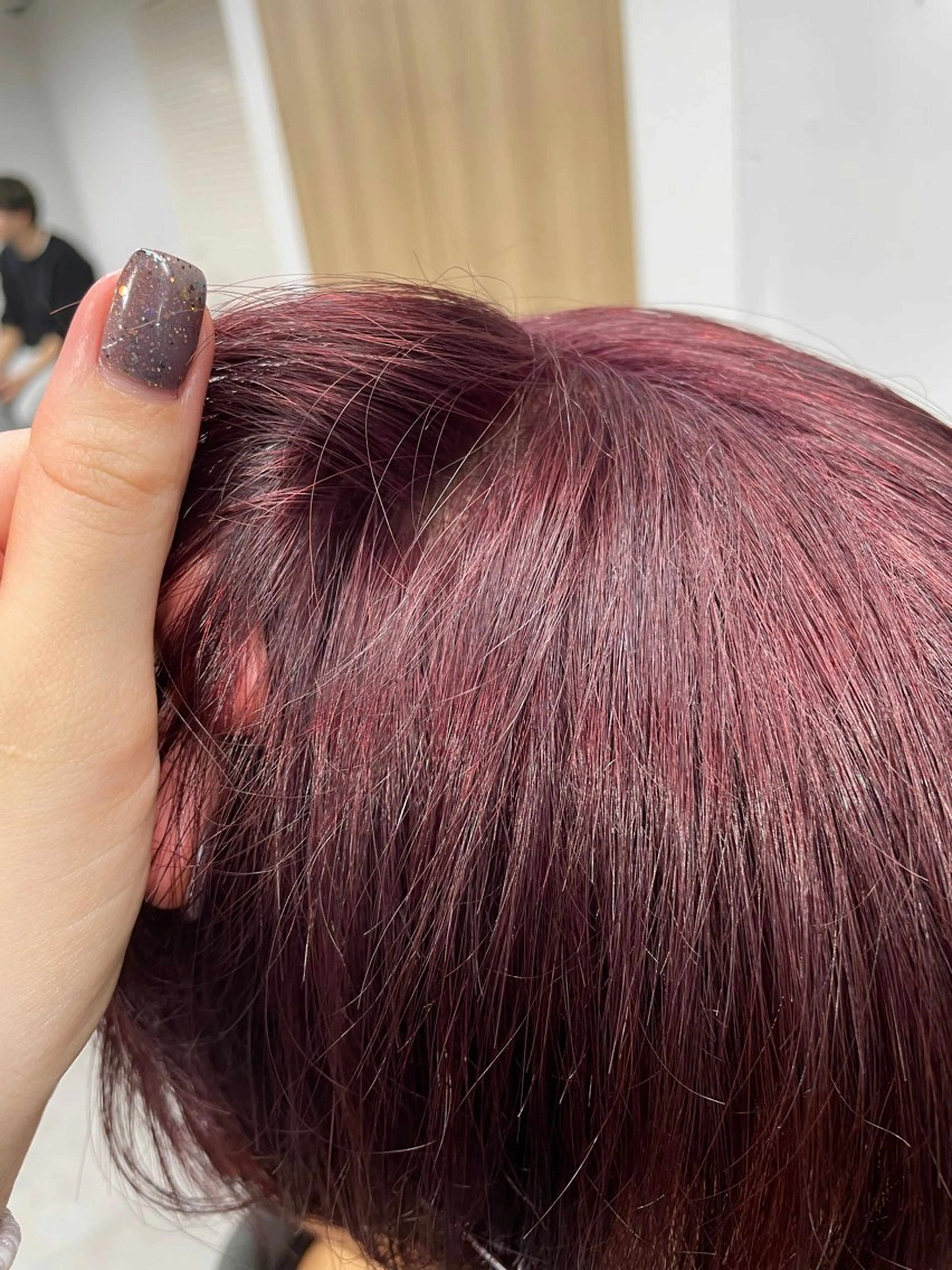 カラー メンズ メンズブリーチ ブリーチ レッドカラー ルカ/ レイヤーカット🍓のヘアスタイル