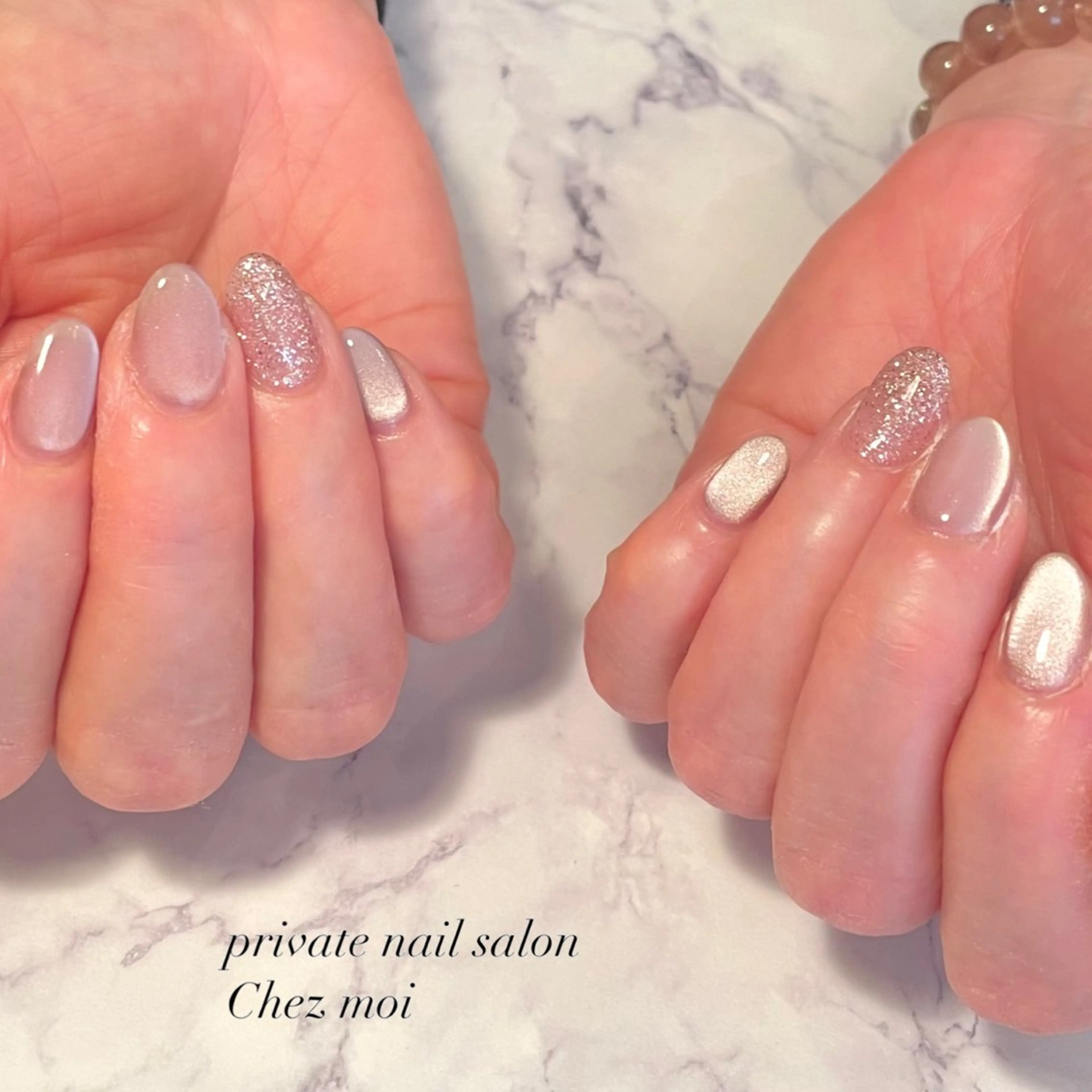 ネイル ラメ(グリッター) マグネットネイル KOMINE TOMOKOのネイルデザイン