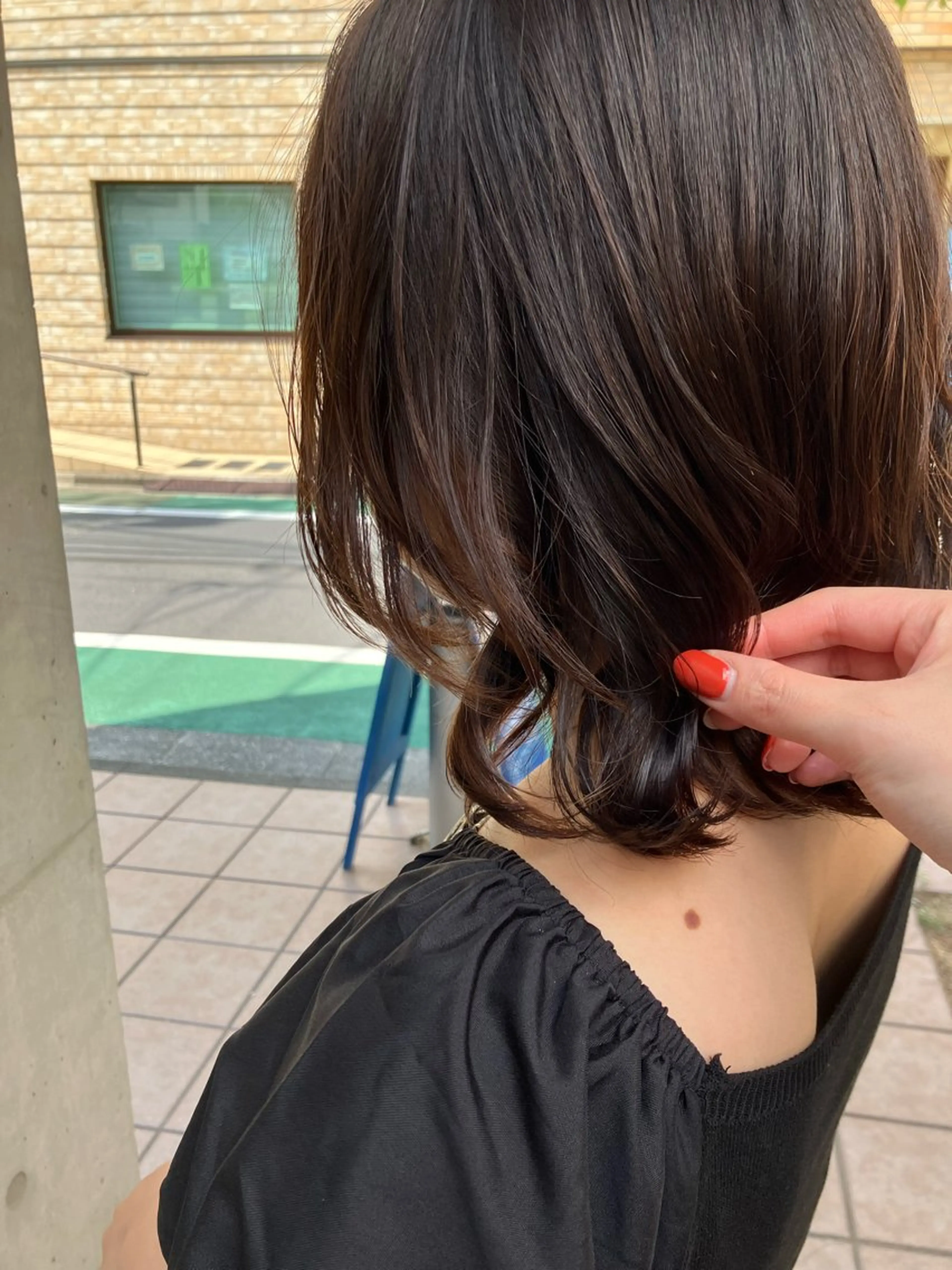 ミディアム パーマ カット パーマ ニュアンスカラー／ メンズ🌙久住綾香のヘアスタイル