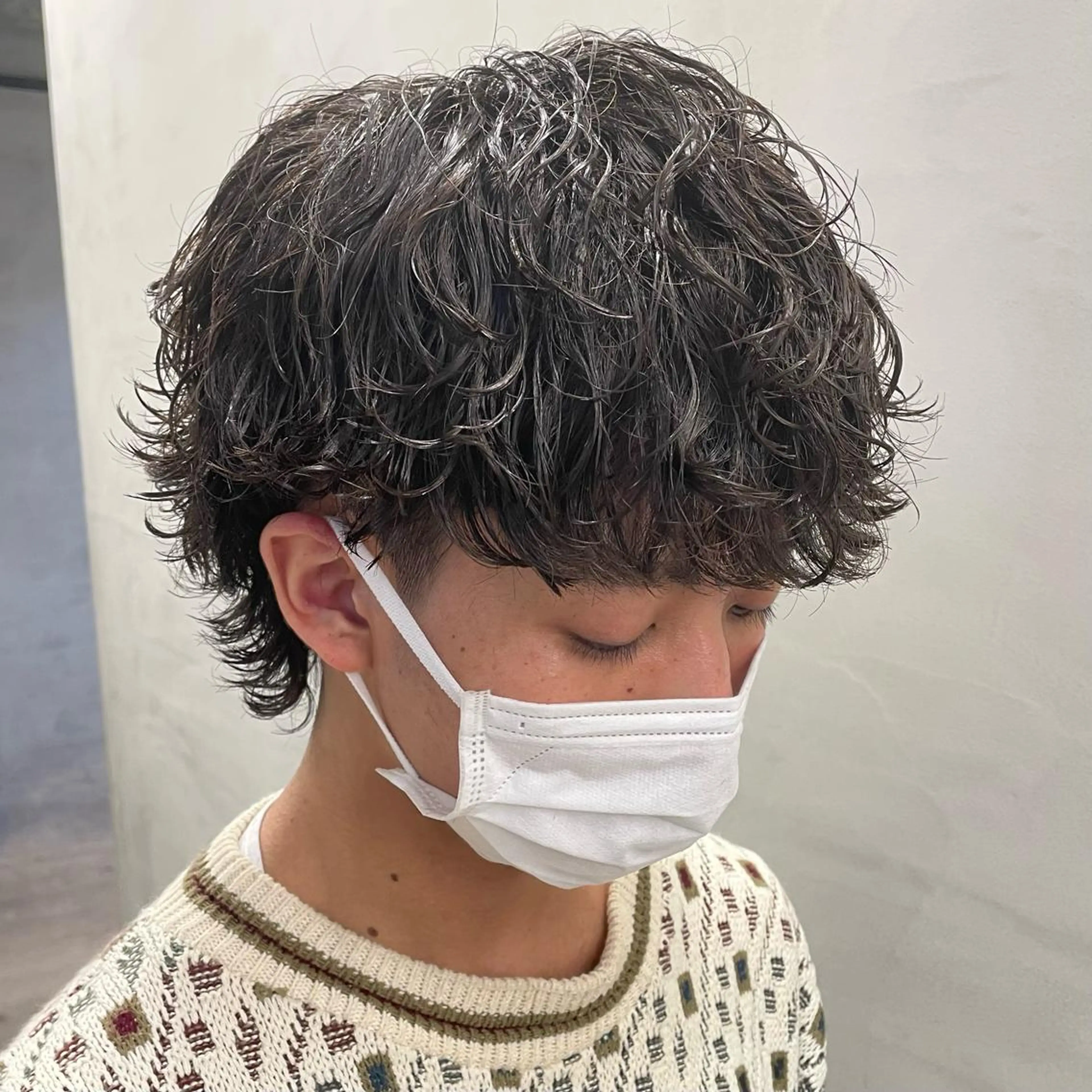 ミディアム パーマ メンズ カット トリートメント 🔥縦落ちツイスパ 🔥鈴木健紀のヘアスタイル