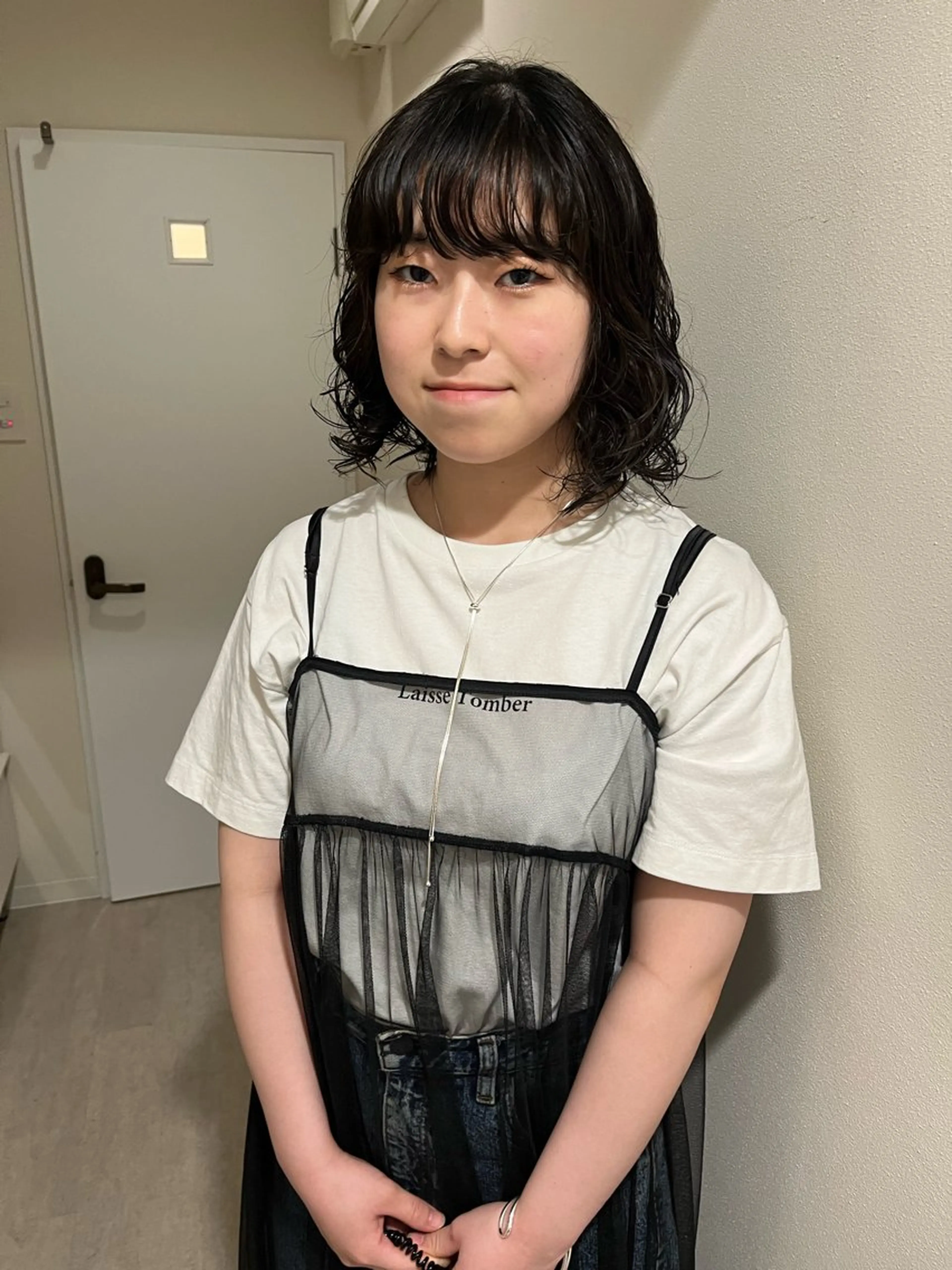 ショート パーマ pu+on. nailworks所属・fuyumi / ニュアンスネイルのネイルデザイン