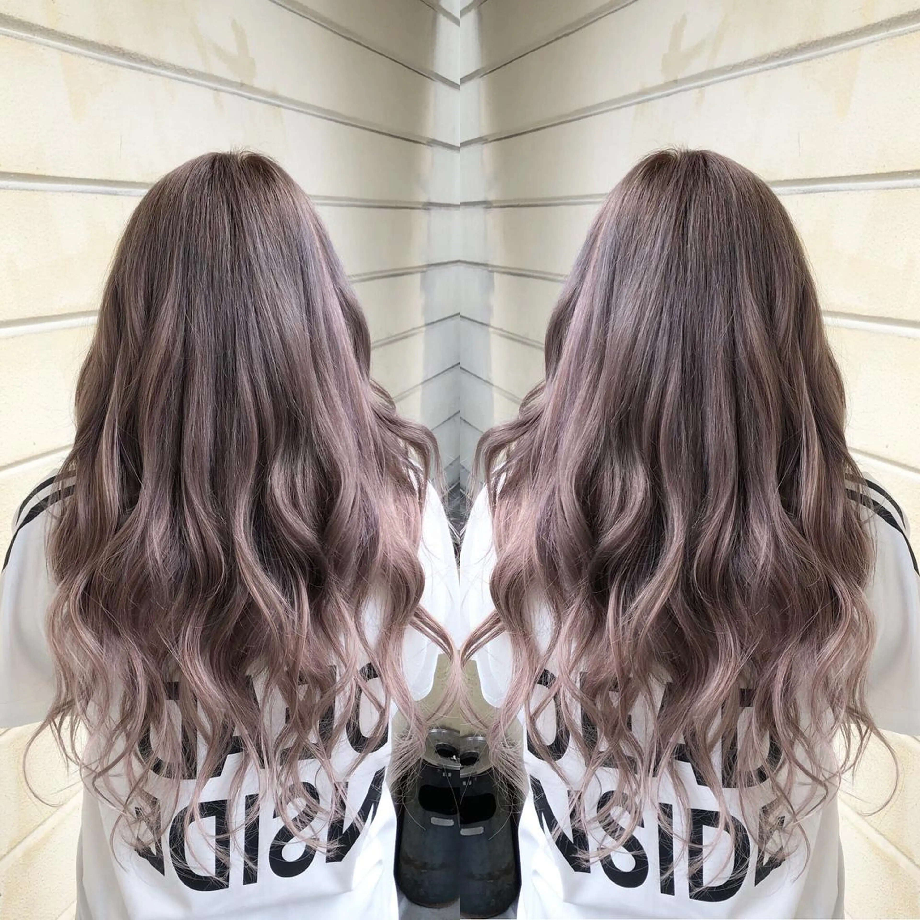 ロング カラー kr2s アメ村のヘアスタイル