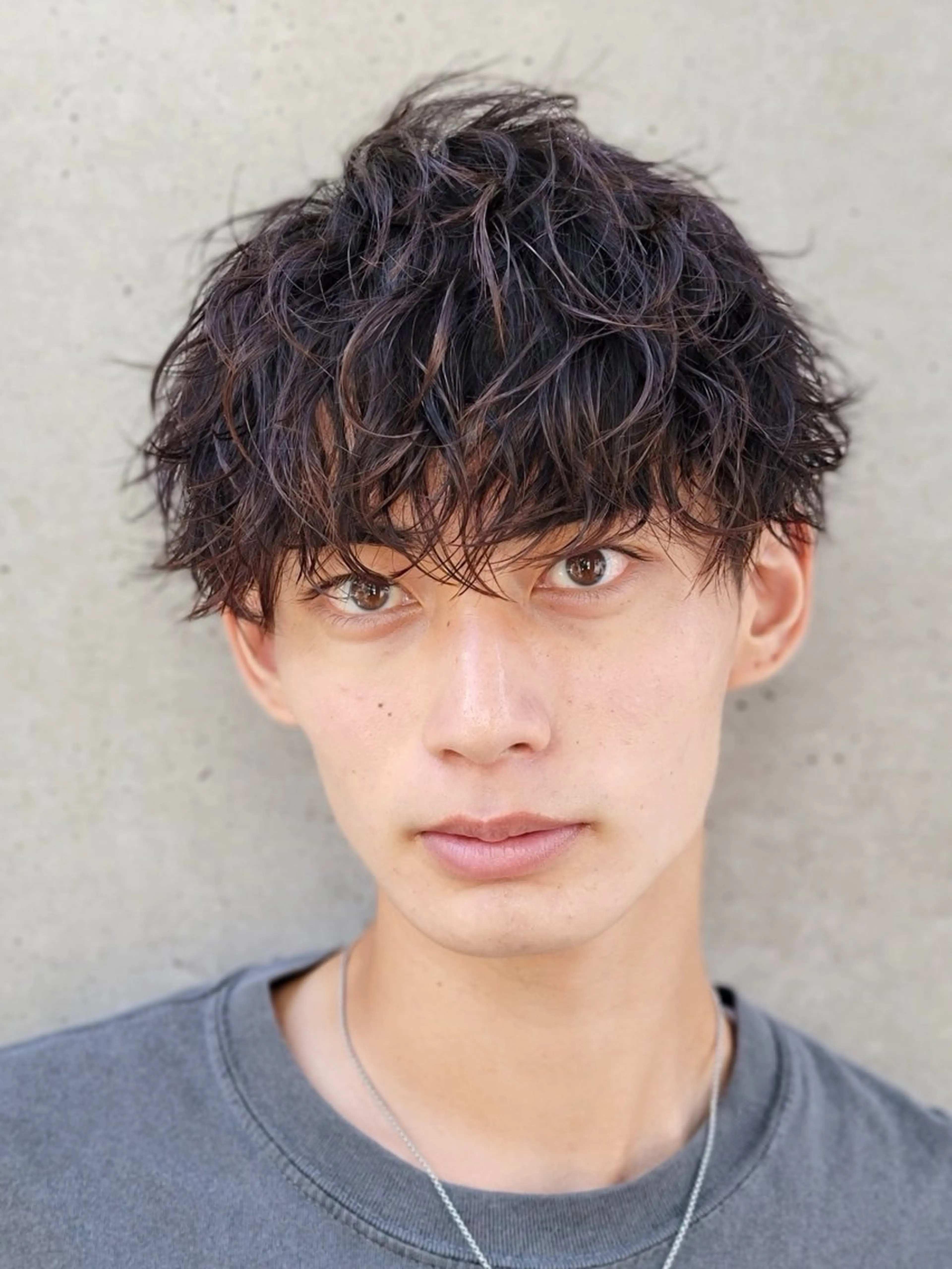 パーマ メンズ マッシュ メンズパーマ ツイストスパイラルパーマ 波巻きパーマ スパイラルパーマ カット パーマ fifth 原宿 波巻きパーマイノウエのヘアスタイル