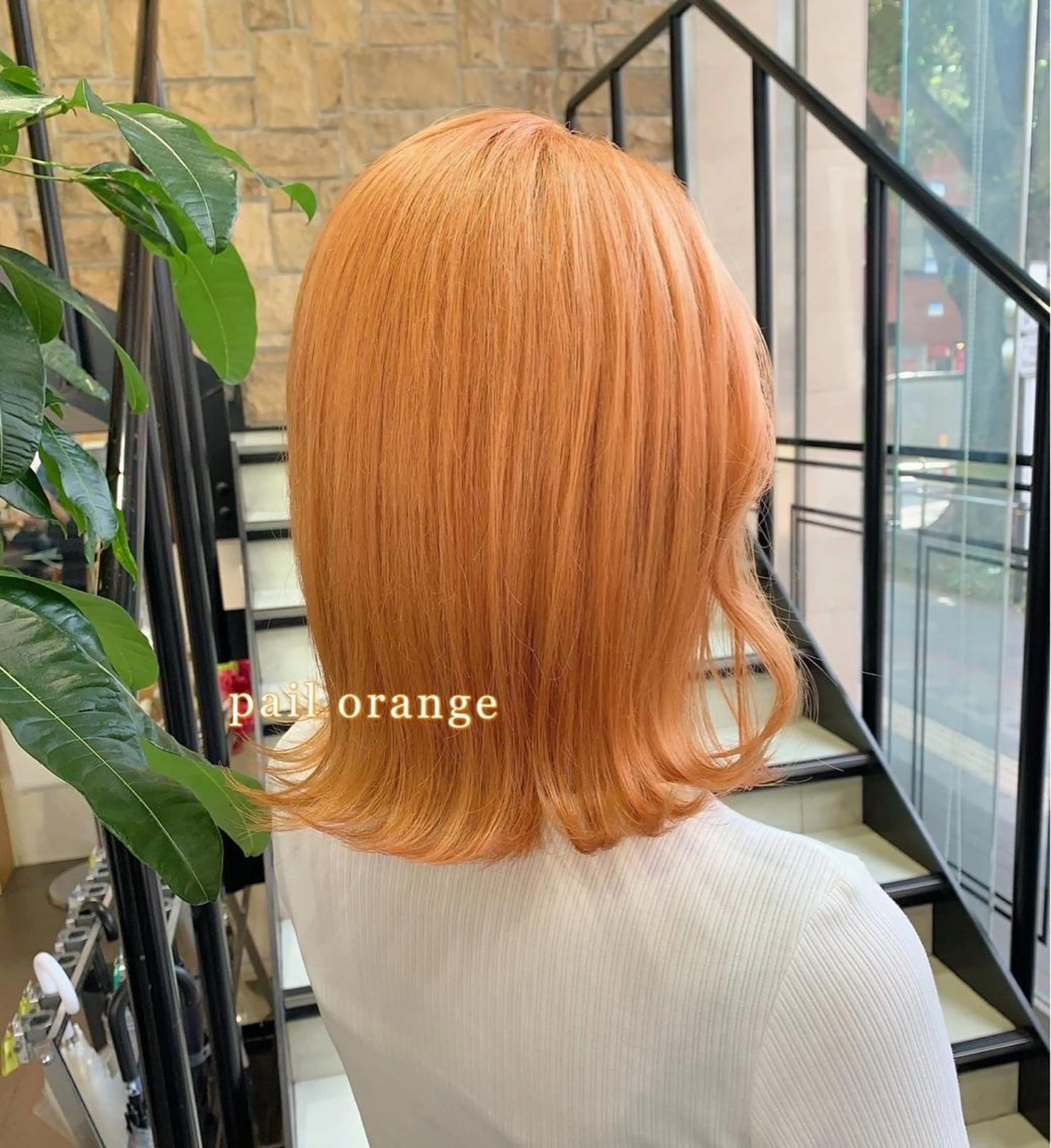 ミディアム カラー ヘアアレンジ メンズ オレンジ 似合わせレイヤーカ ット　ʚɞ riiのヘアスタイル