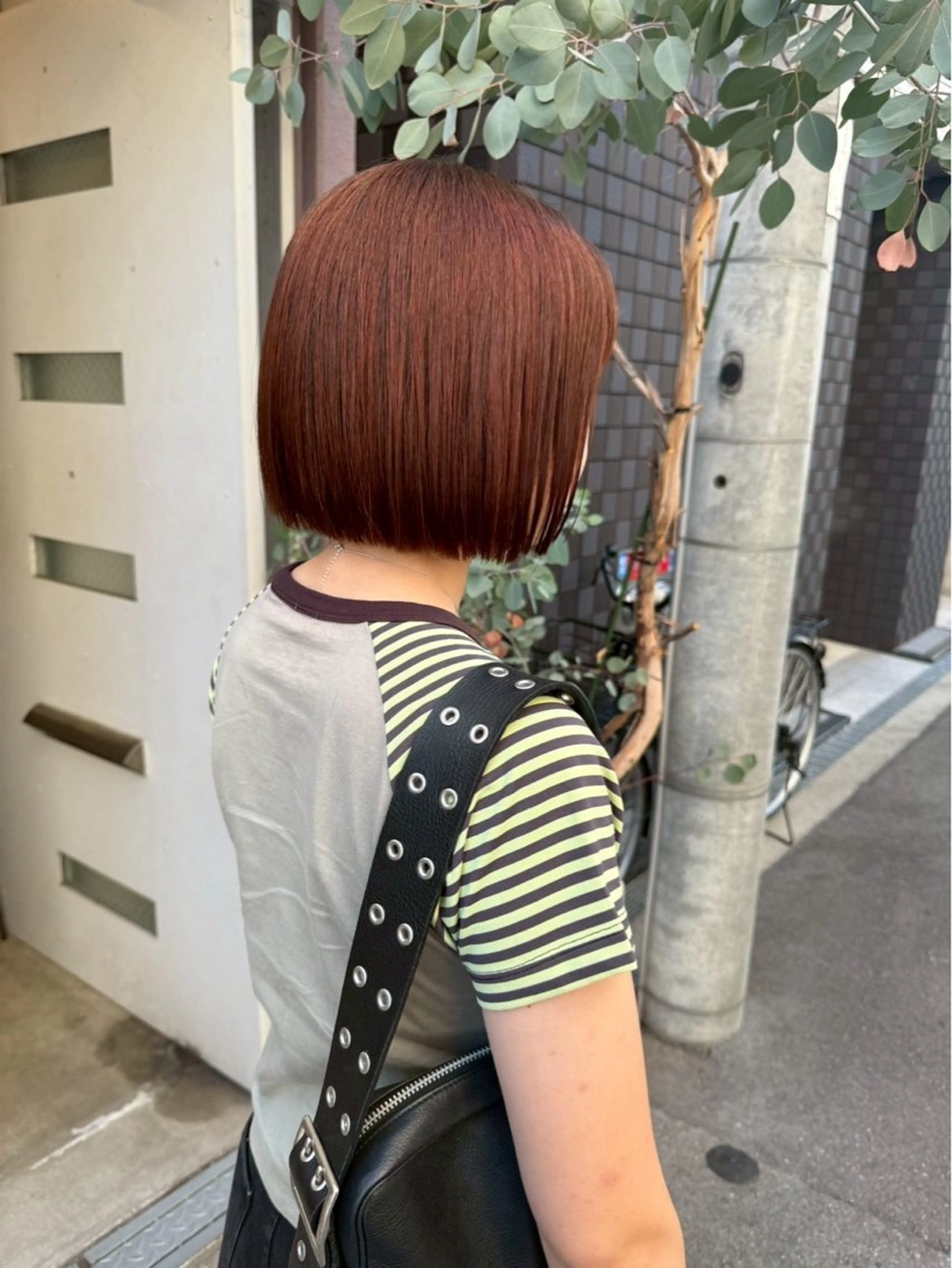 ミディアム オレンジブラウン ヘアカラー anri/梅田/ 透明感カラーのヘアスタイル