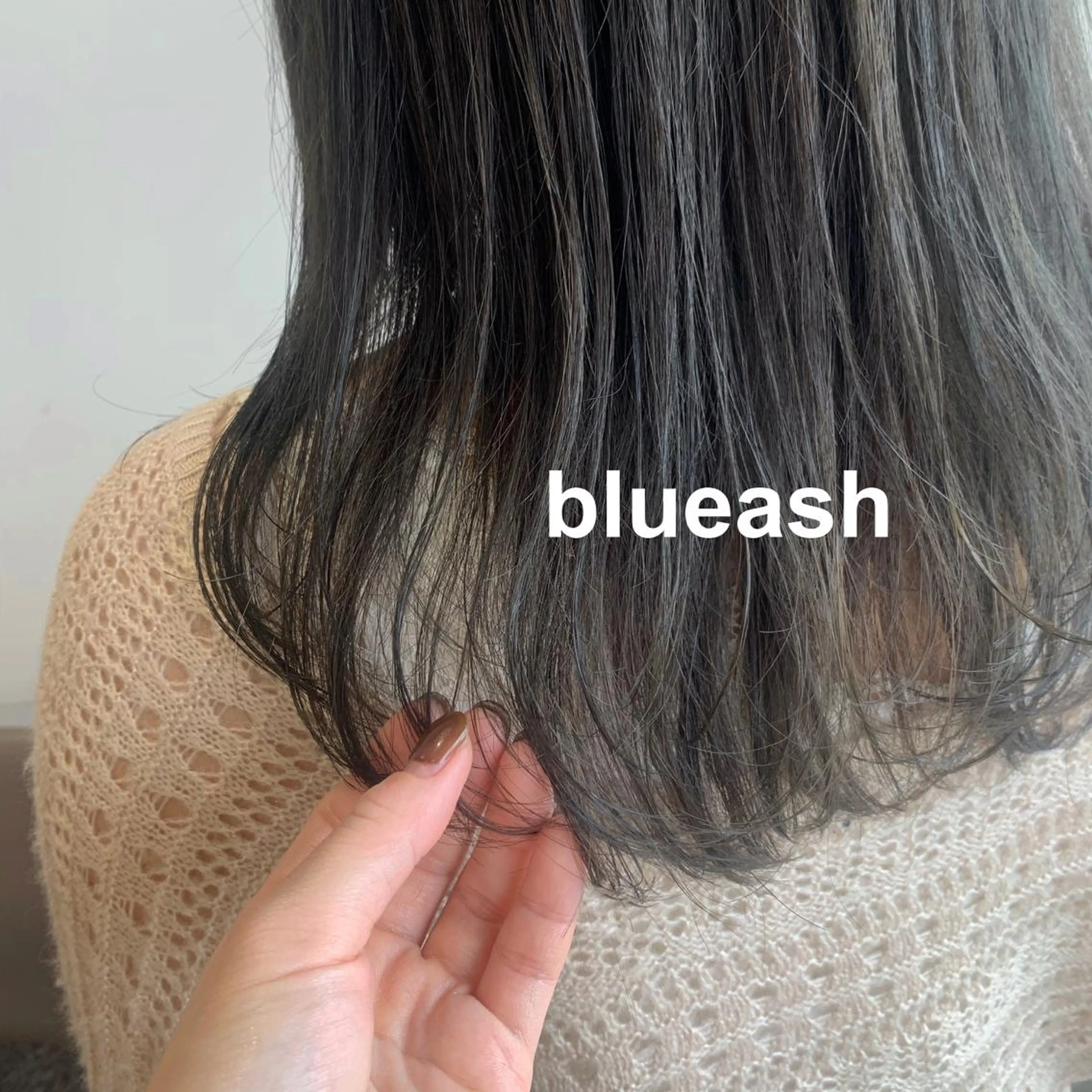 セミロング カラー アッシュ ブルーカラー ブルーアッシュ kitagawa mayuのヘアスタイル