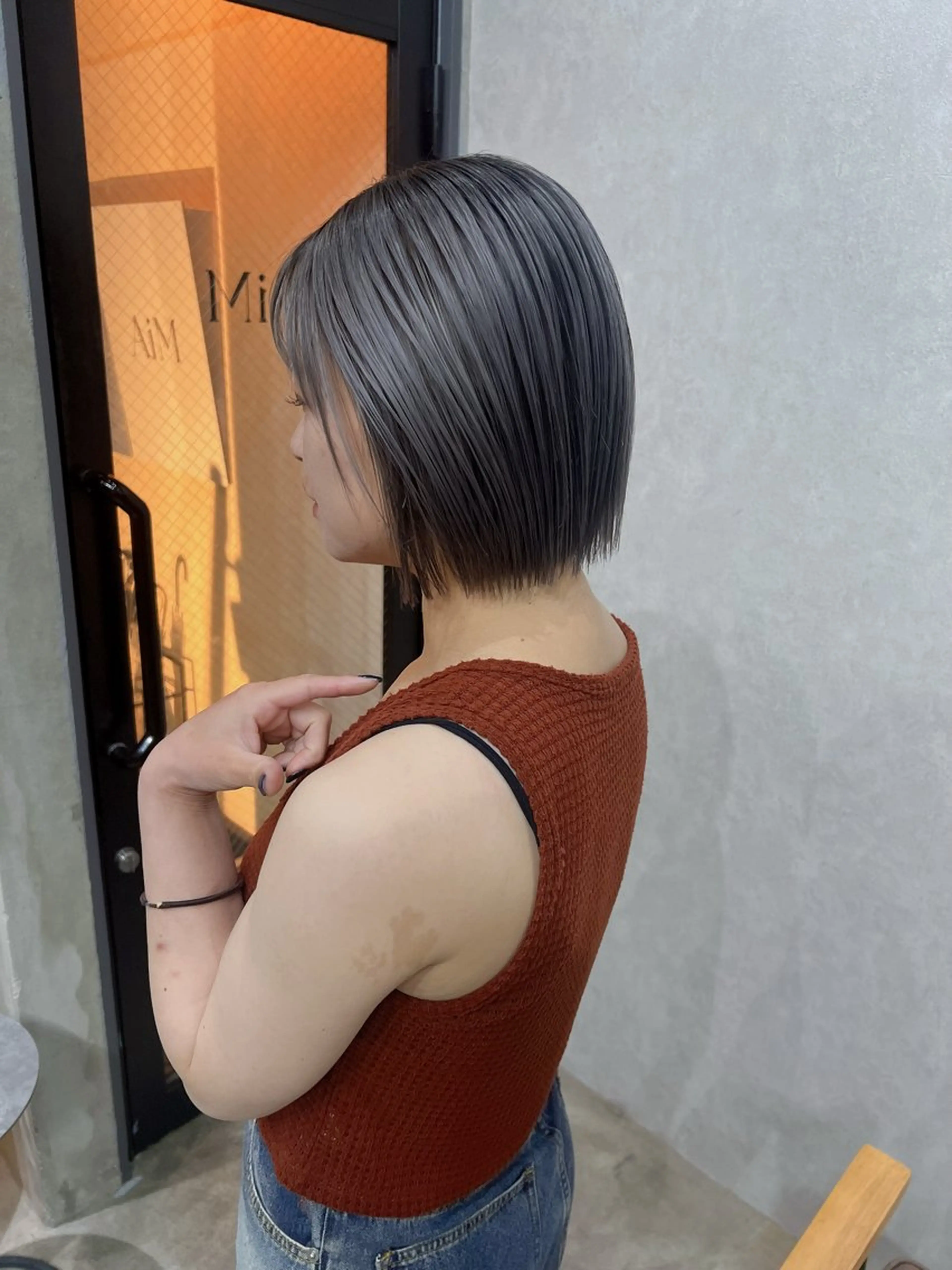 ショート カラー バレイヤージュ ブリーチ ケアブリーチ ダブルカラー イヤリングカラー ヘアカラー トリートメント ユ イのヘアスタイル