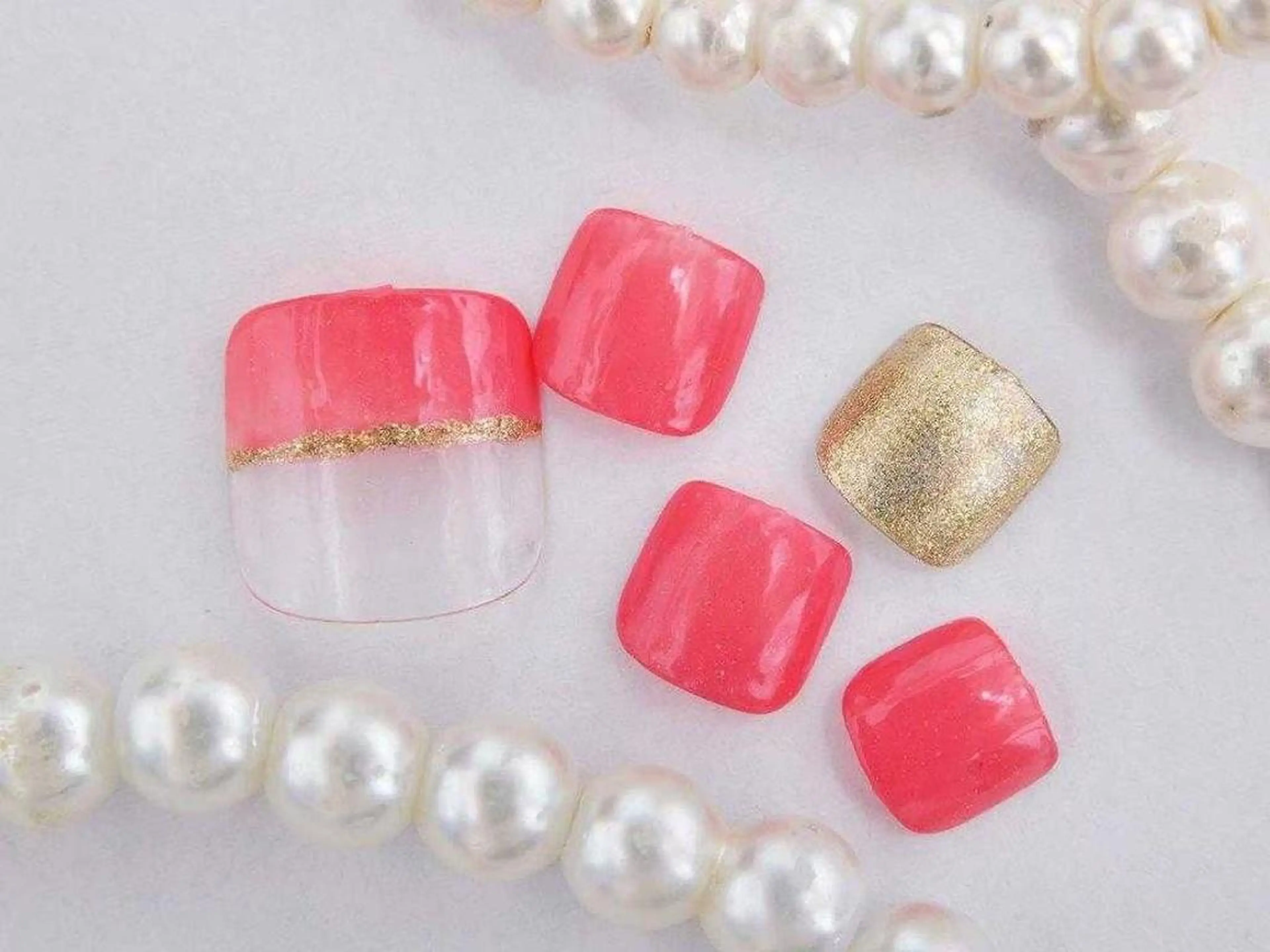 ネイル 桜ネイル 成人式 長さ出し フラッシュネイル フットネイル 💗🪽Tiary Nail🪽💗のネイルデザイン