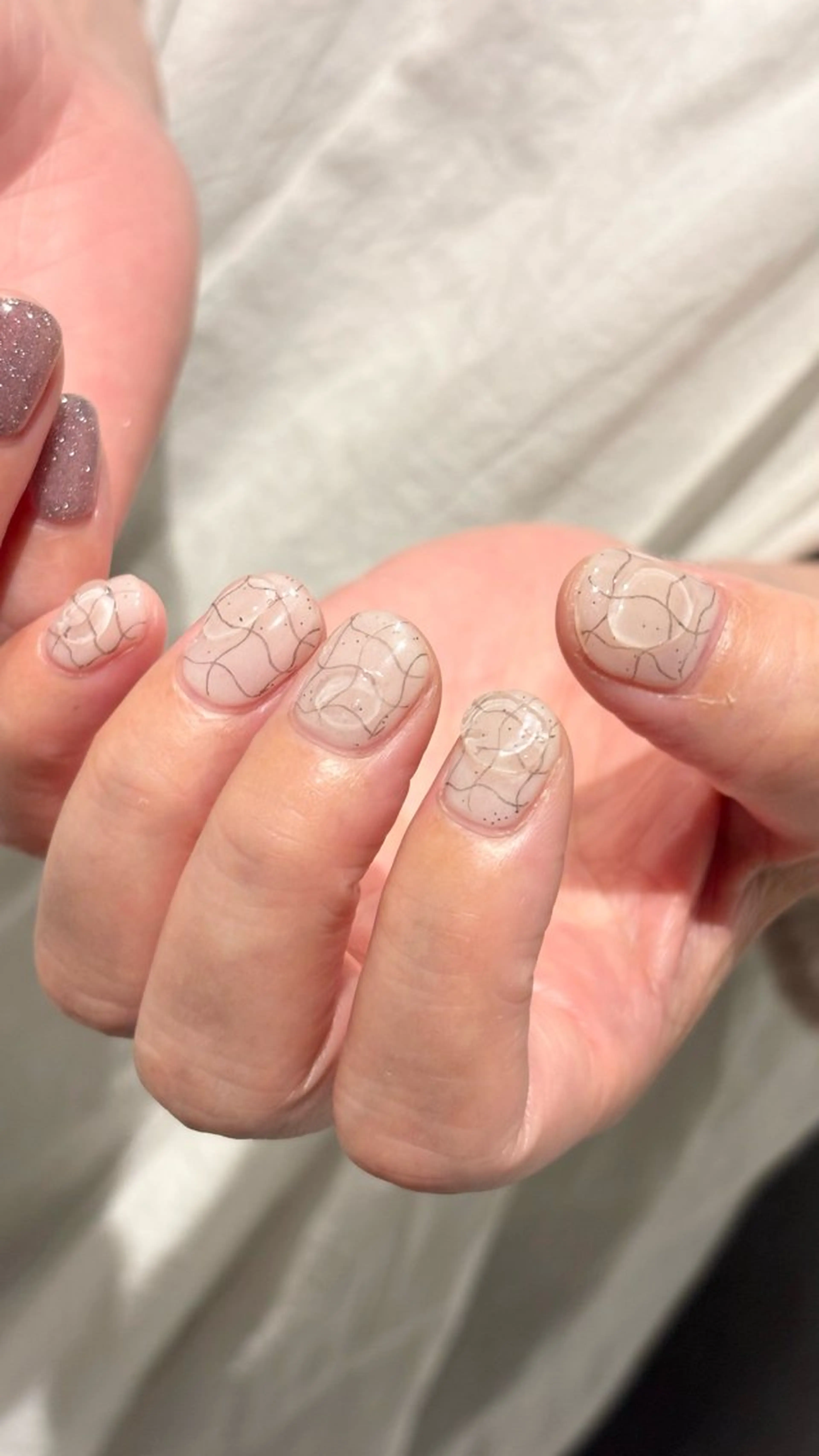 ネイル フラッシュネイル ニュアンスネイル シンプルネイル ハンドネイル Umi Nail salon所属・Umi Nail /Akariのネイルデザイン