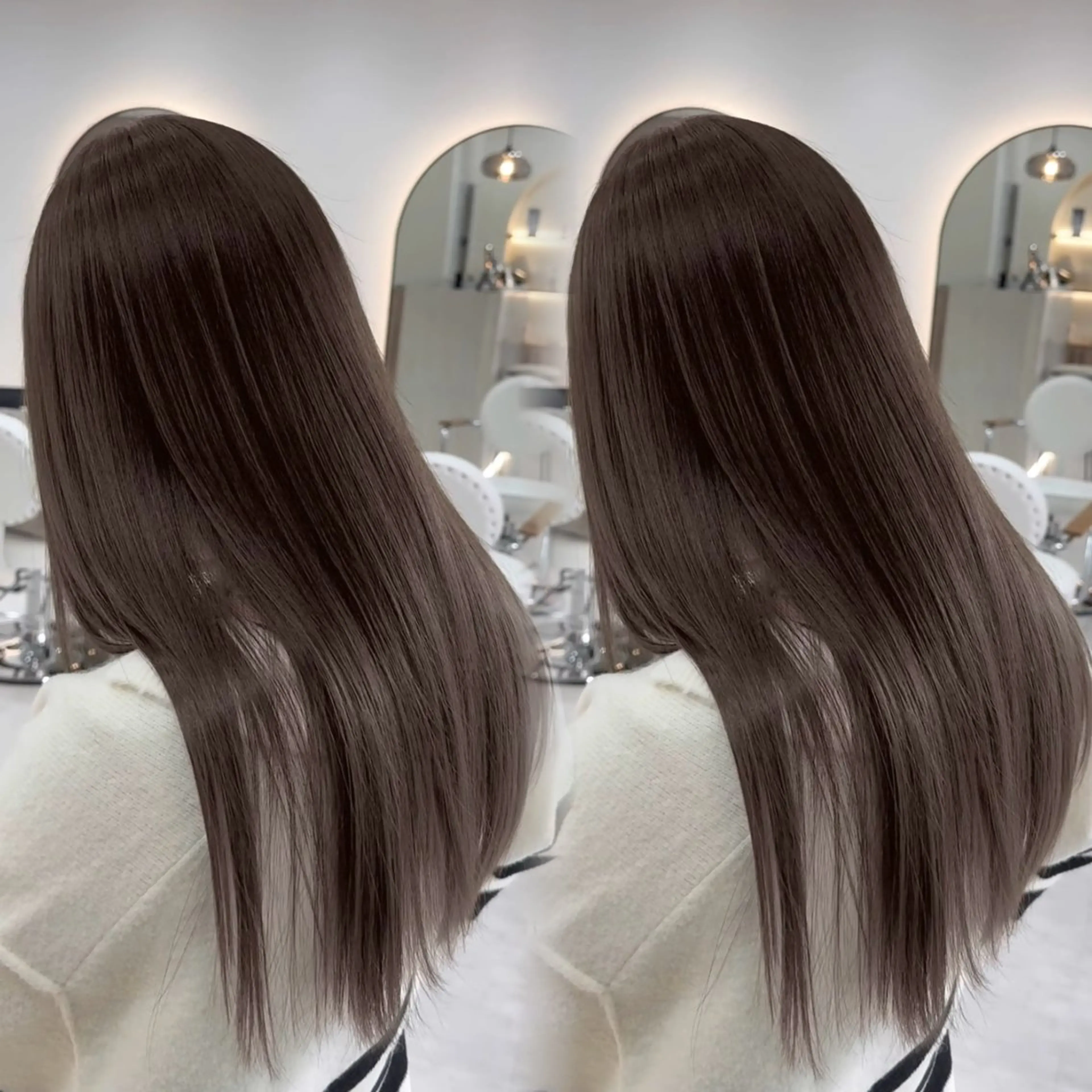 【ミニモ学割🌼】🌷ブリーチなしダブルカラー＋カット＋3stepトリートメント🫧　ハイトーン/ベージュ/ミルクティーの写真