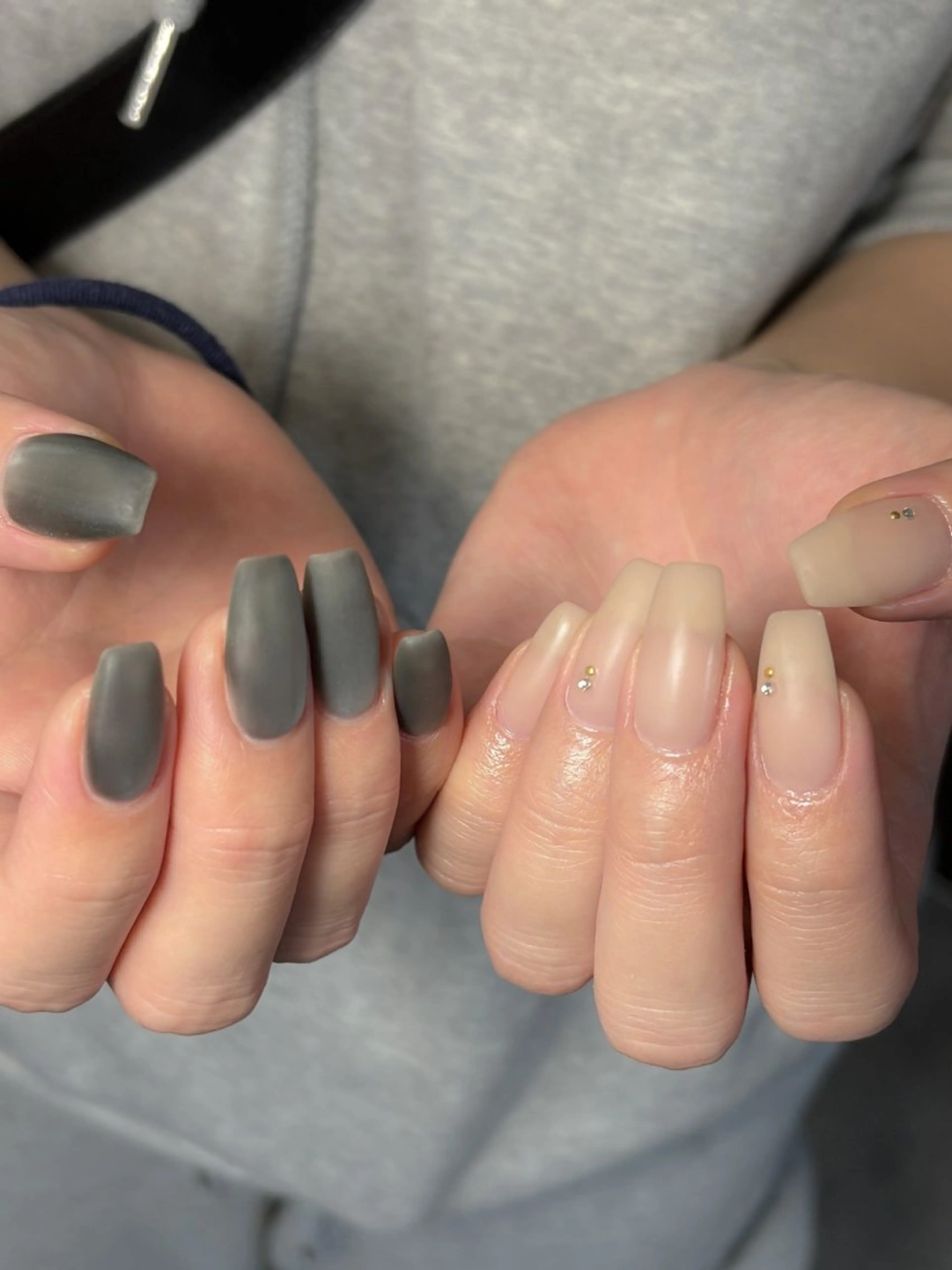 ネイル マグネットネイル マットネイル ストーンネイル ハンドネイル ARUM nail shokoのネイルデザイン