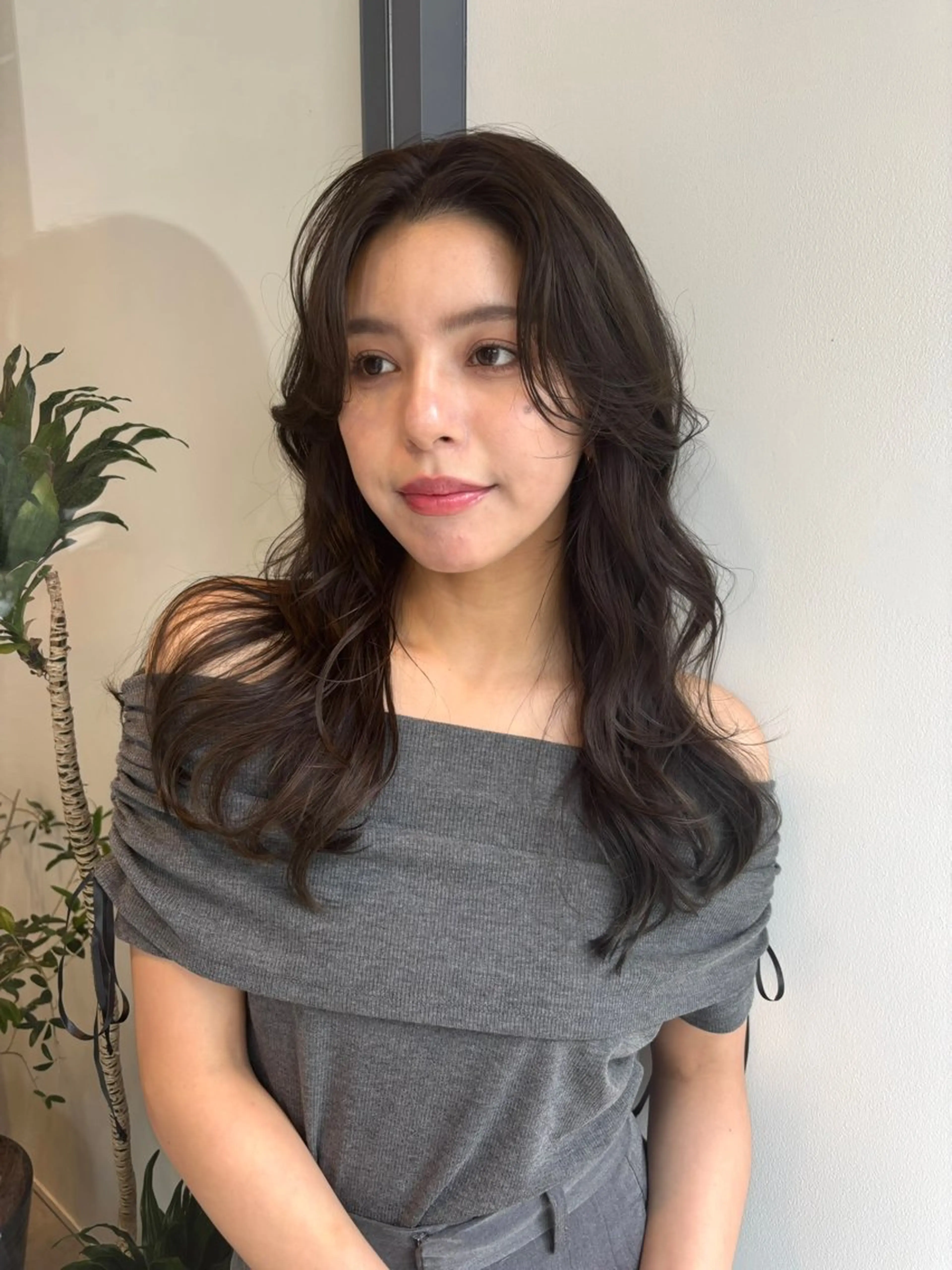 セミロング カラー 透明感カラー オリーブカラー カット ヘアカラー 透明感カラー/ レイヤーkotonoのヘアスタイル