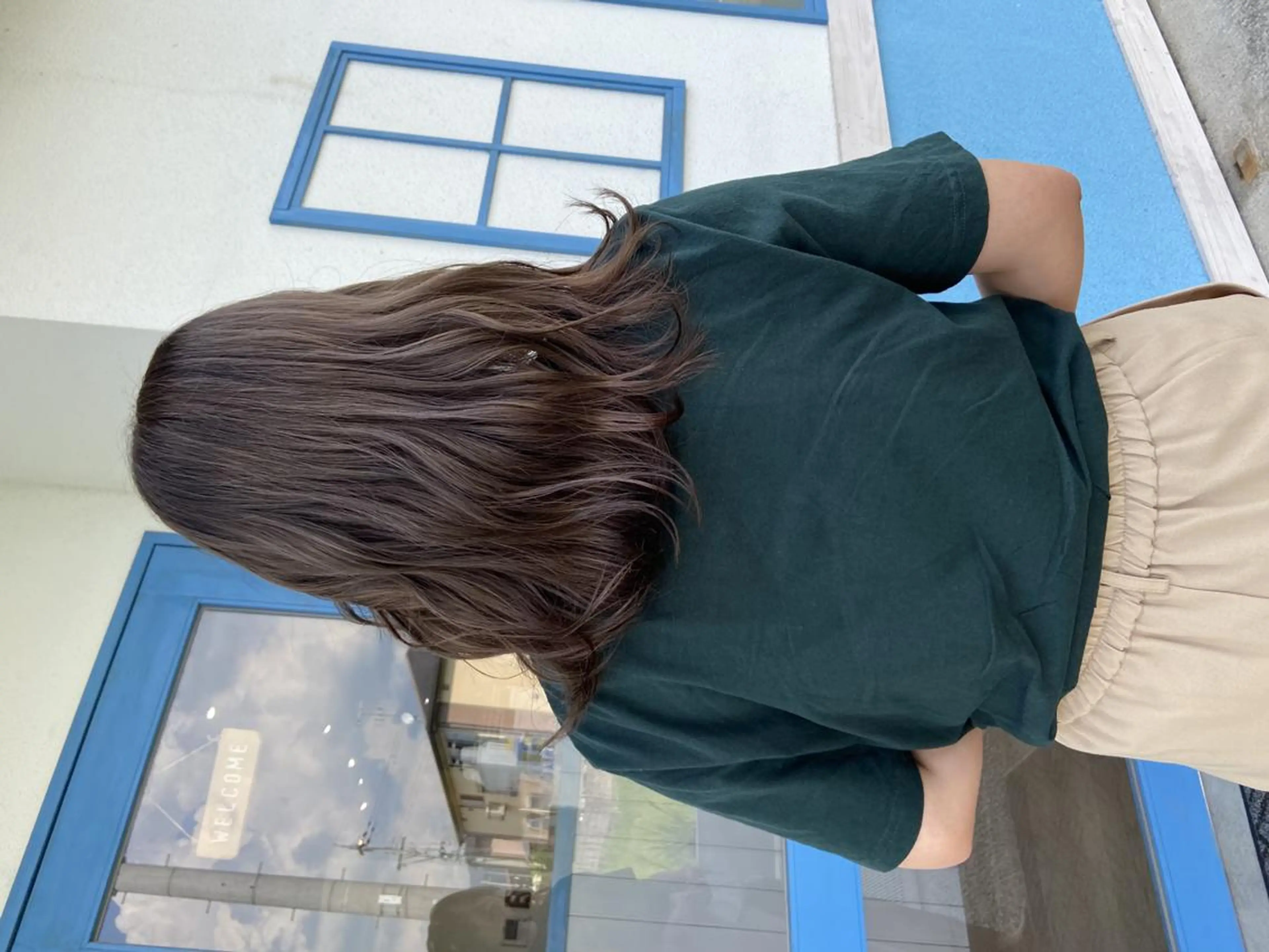 カラー セミロング アディクシーカラー アッシュ バレイヤージュ ブリーチ ケアブリーチ corazon ブリーチのヘアスタイル