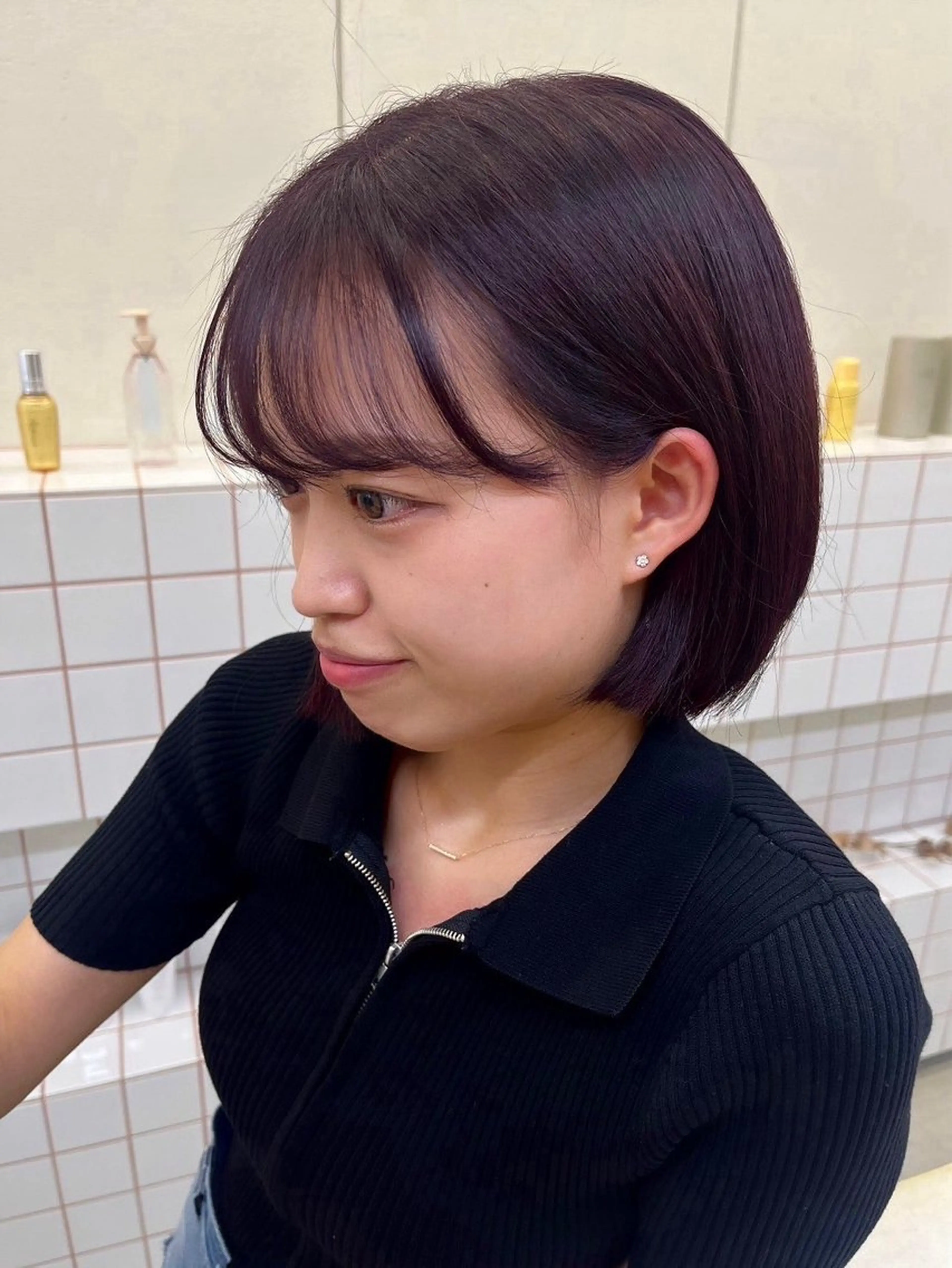カラー 🌼花屋併設🌼 木下奈々望のヘアスタイル