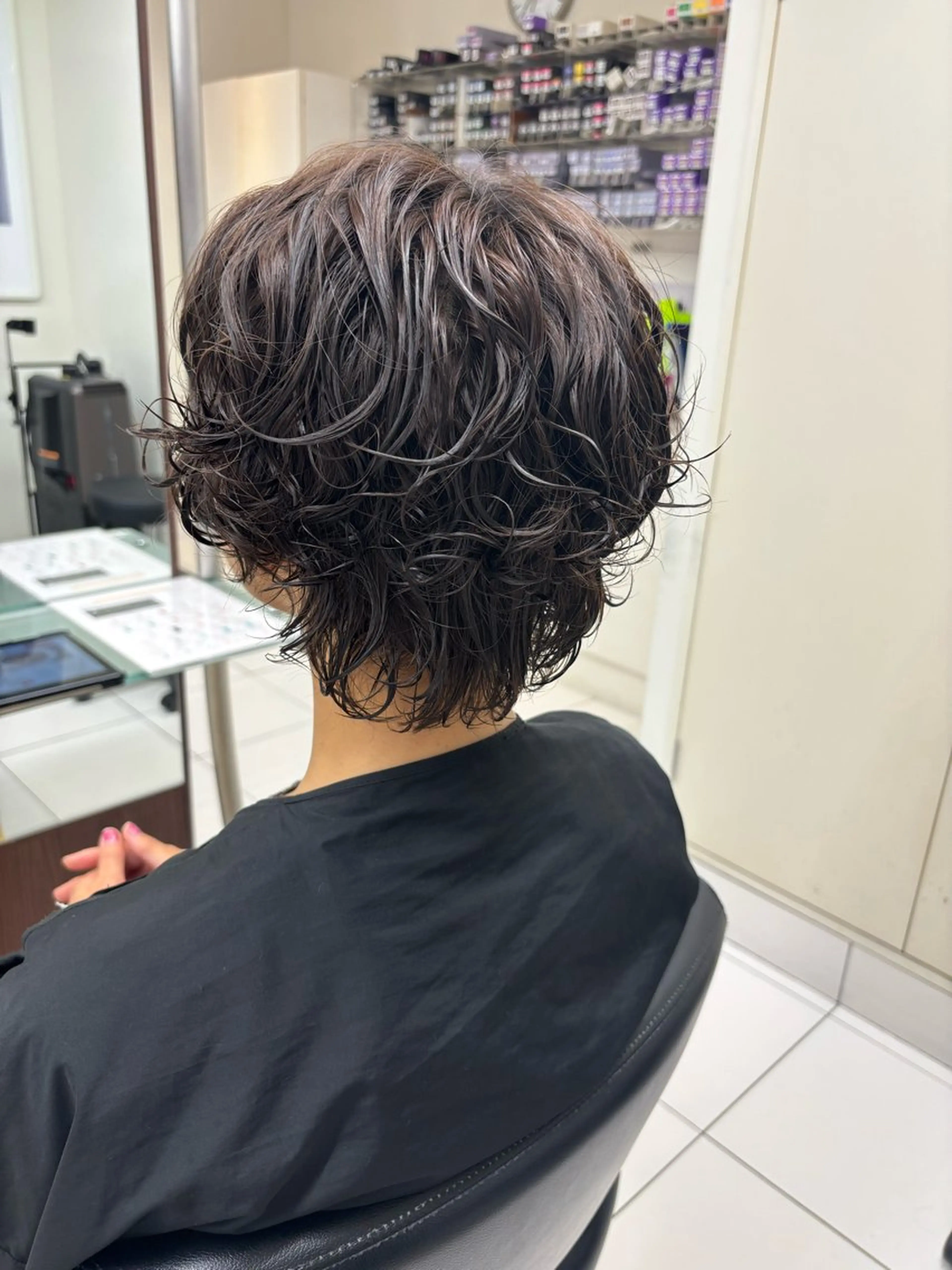 ショートパーマ×トリートメントの写真
