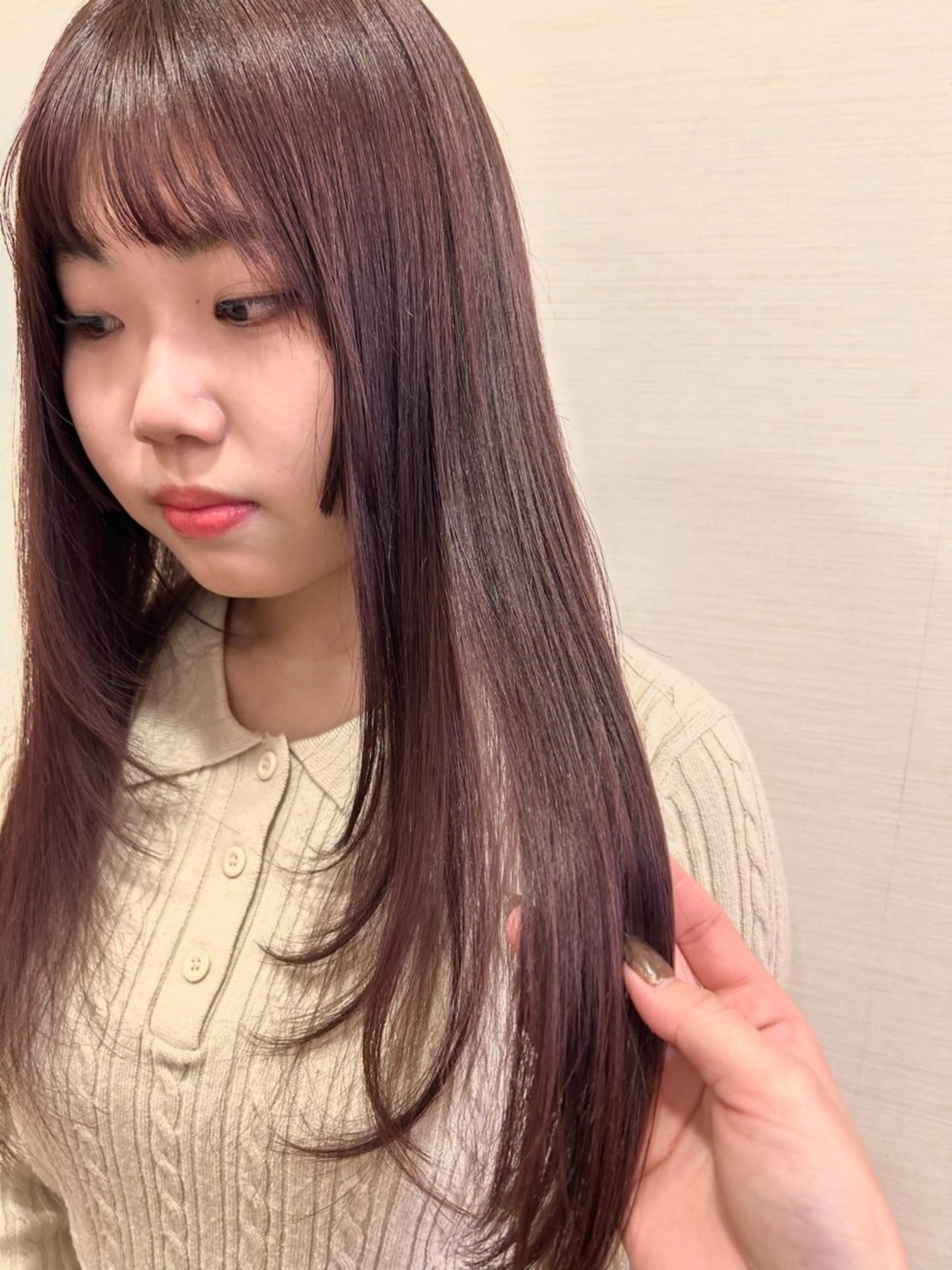 セミロング カラー カット ヘアカラー ミ ユのヘアスタイル