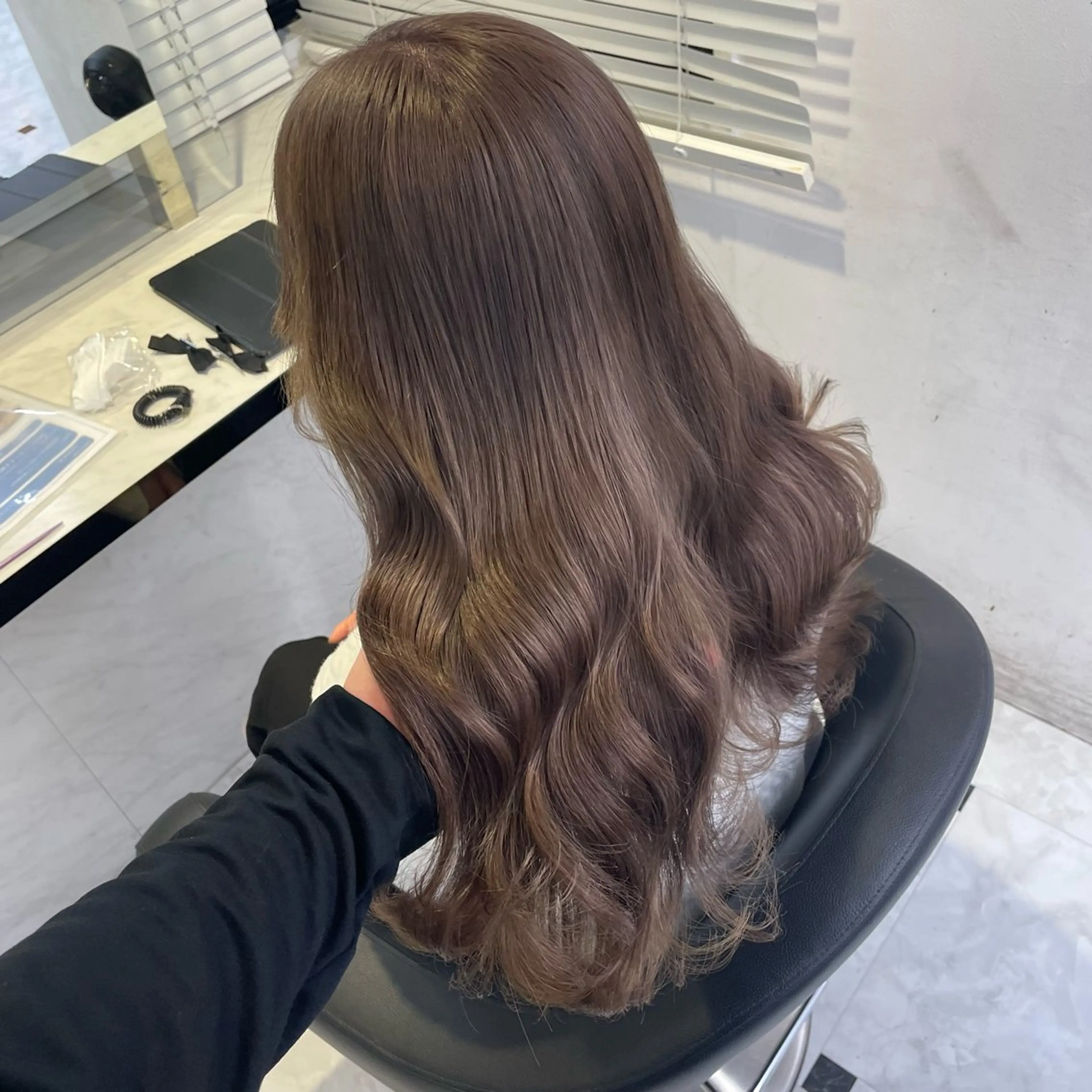 ロング カラー ヘアアレンジ ブリーチ ブラウンカラー ダブルカラー ブリーチなしカラー 髪質改善 ヘアカラー ブリーチカラー🩰 ガーリー🩰とらのヘアスタイル