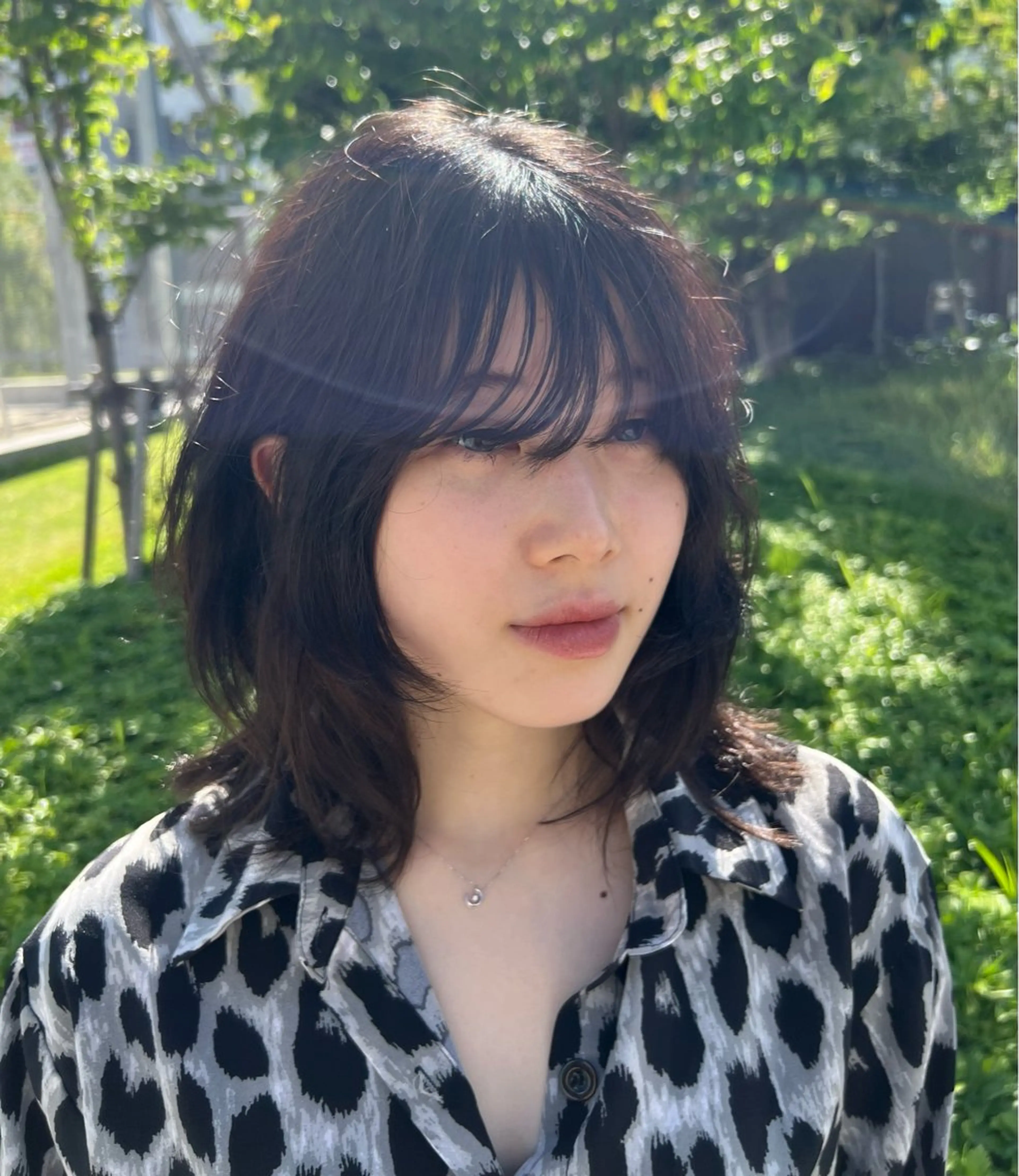 ミディアム カラー ブラウンカラー 透明感カラー ヘアカラー トリートメント 艶カラー/透明感 /ヒグチアオイのヘアスタイル