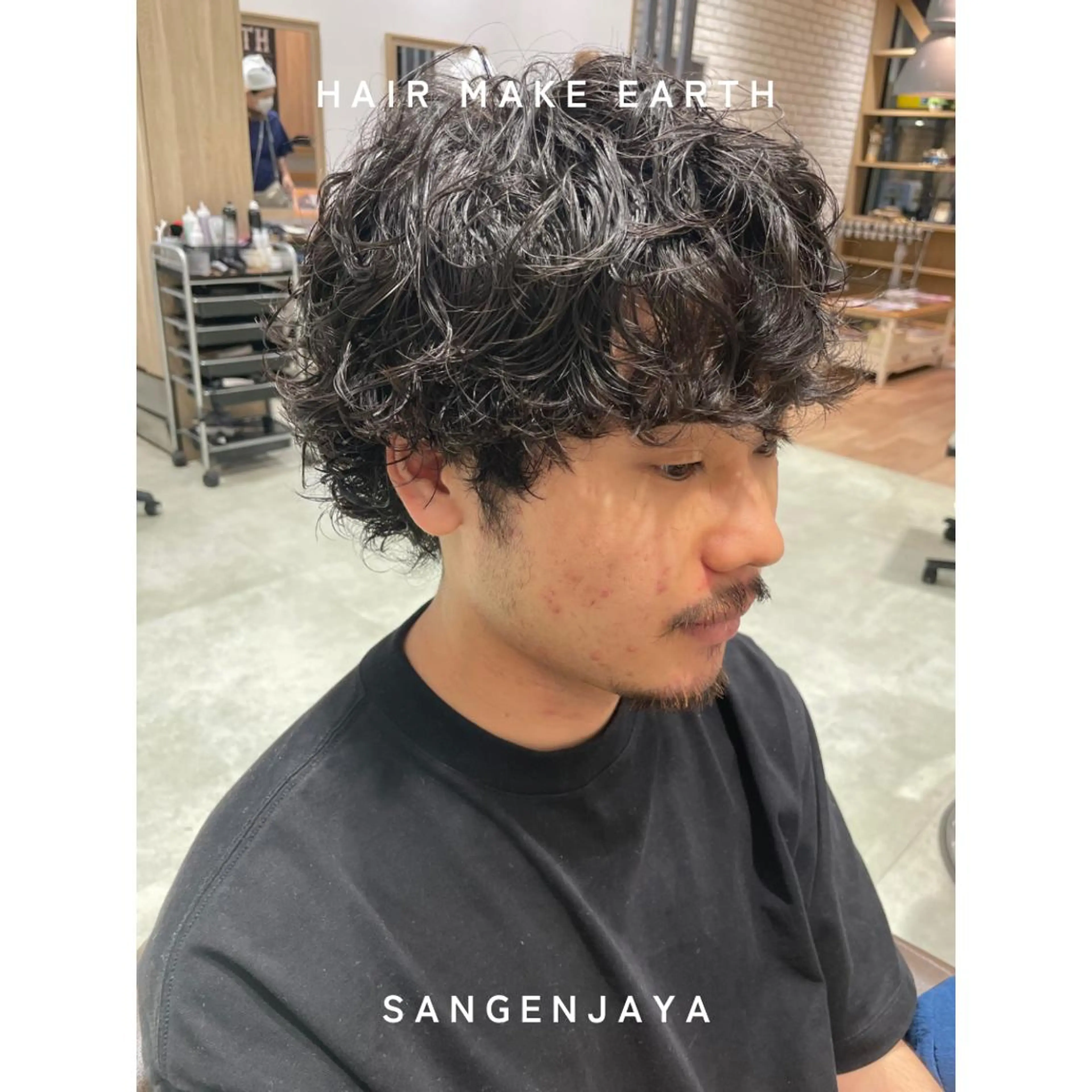 メンズ パーマ メンズパーマ スパイラルパーマ hair make earth 🪡のヘアスタイル