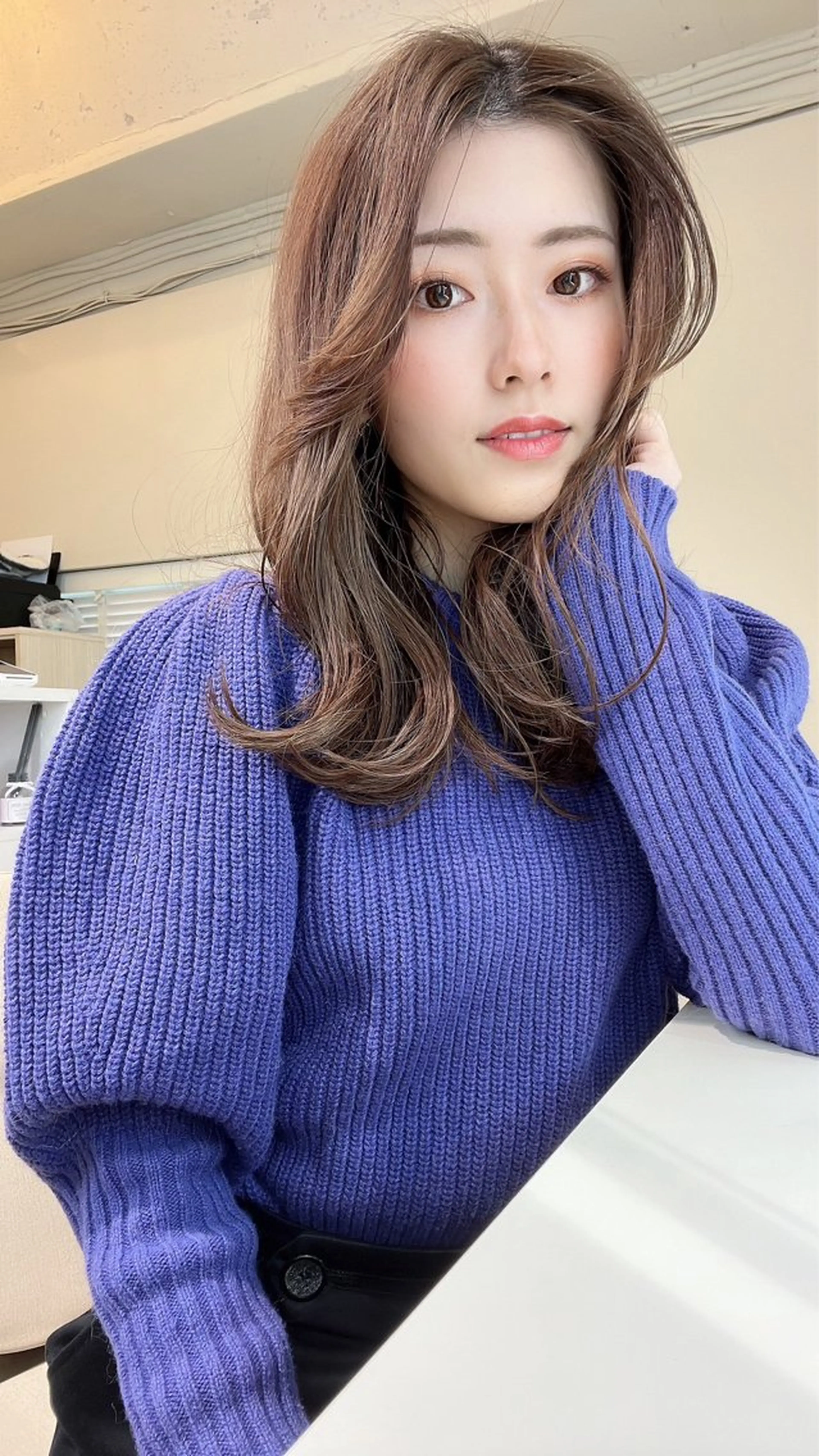 ロング カラー パーマ ロング amble luxe 髪質改善 💕のヘアスタイル