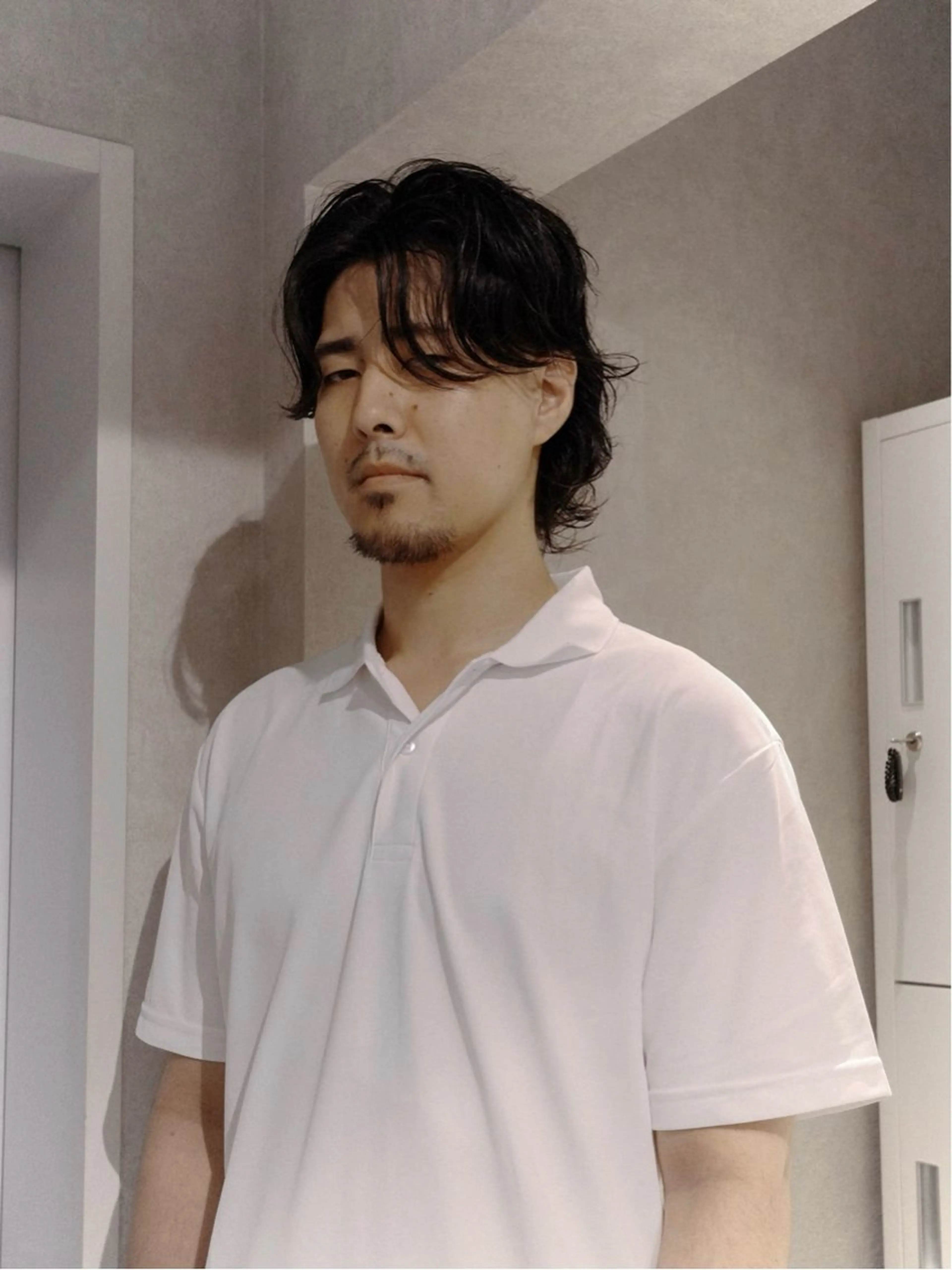 ミディアム メンズ カット お洒落カジュアル🍃 まなとのヘアスタイル