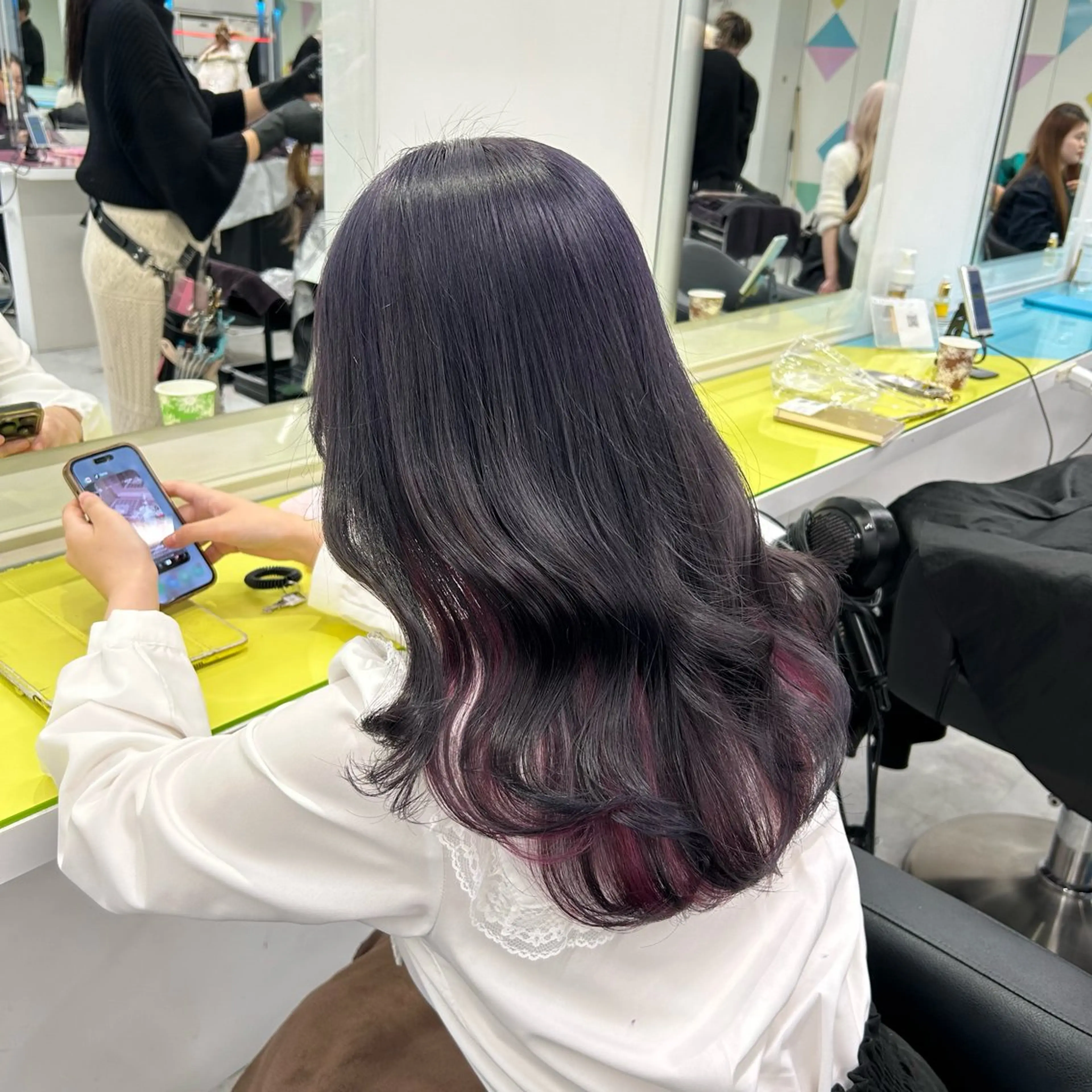 ロング ヘアカラー ヘアセット Miwa🤍ダメージ レスカラー特化🦢のヘアスタイル