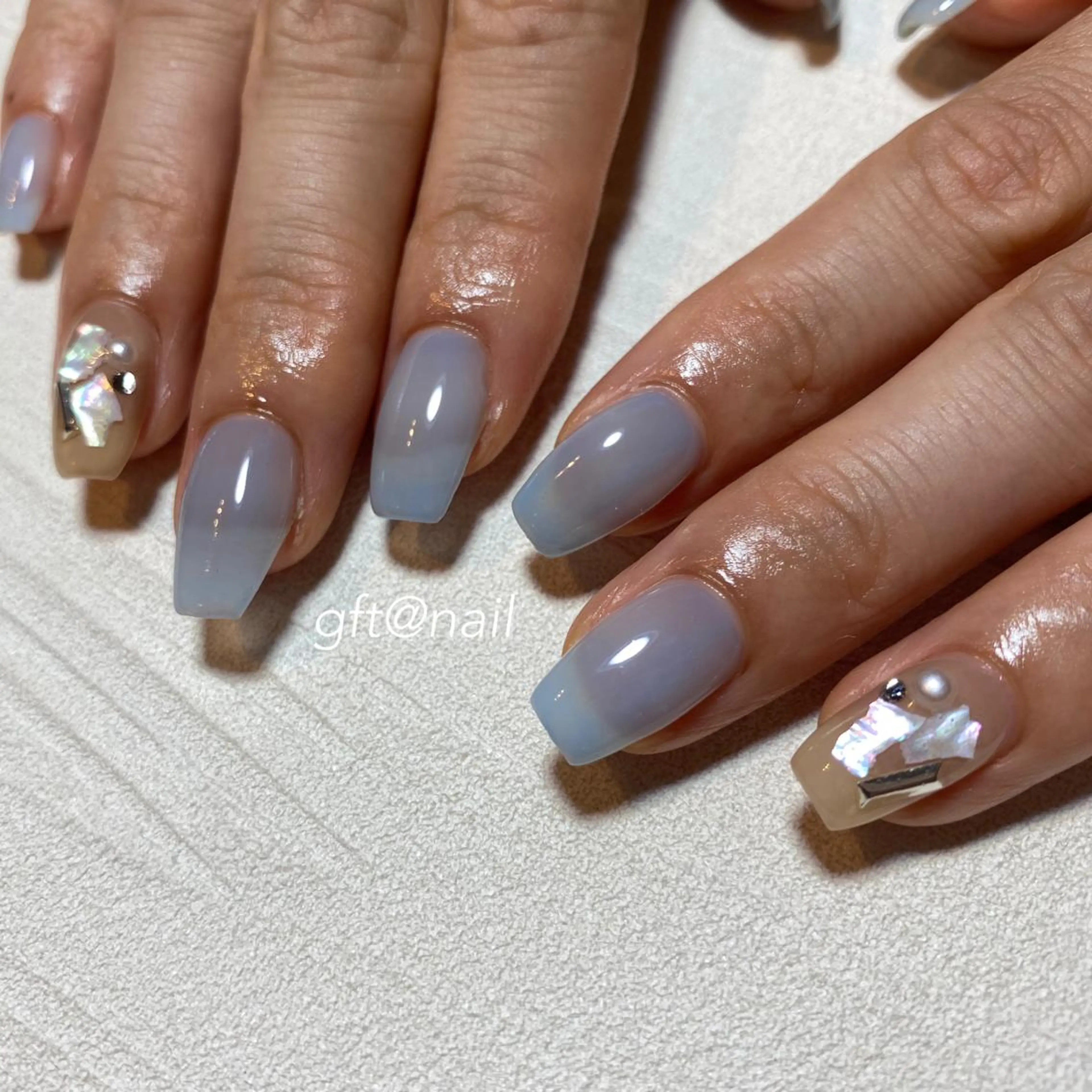 ネイル ブルー etorca nailのネイルデザイン