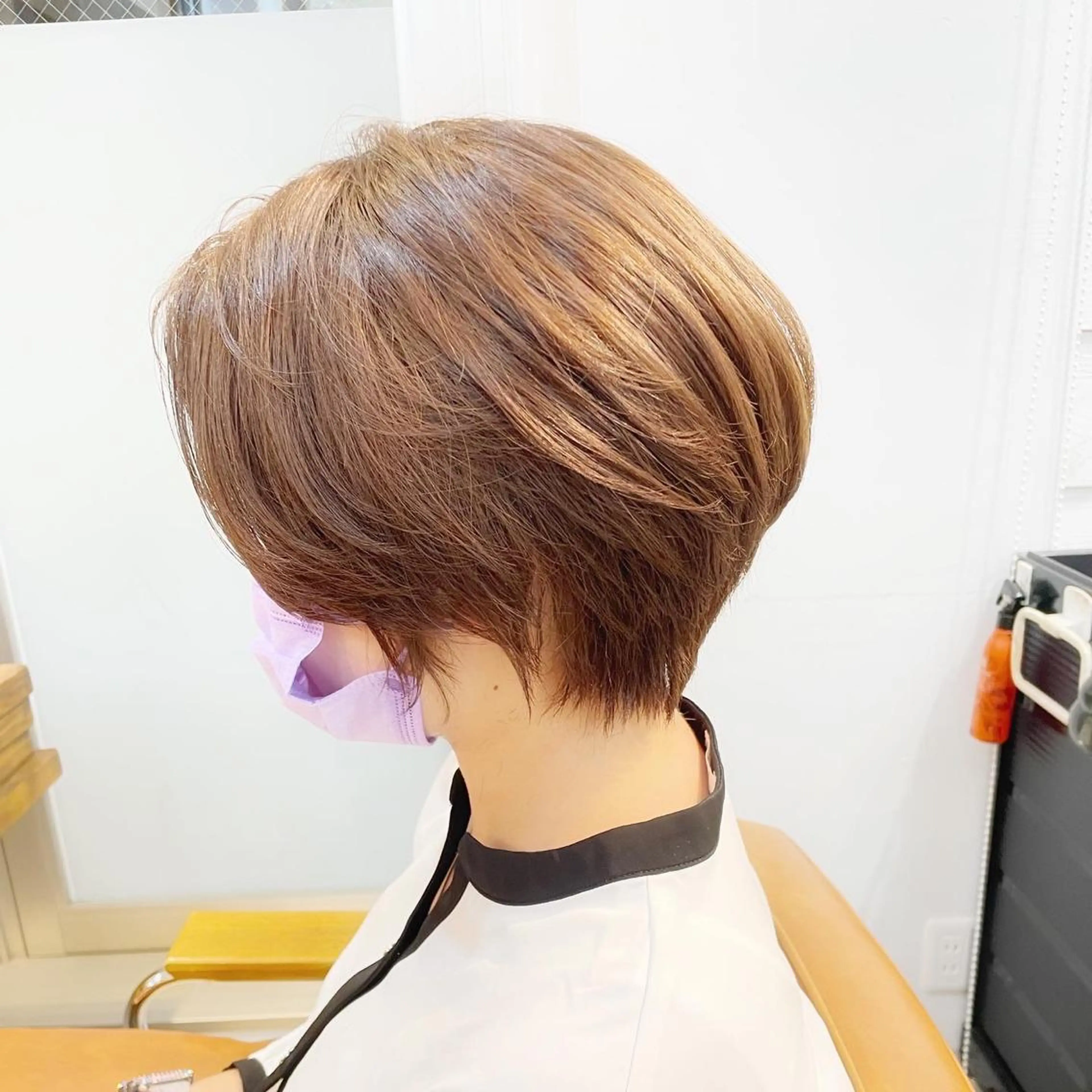 ショート カラー ショートボブ ハンサムショート ブリーチ ブリーチなしカラー ボブ カット ヘアカラー newline銀座所属・銀座ショート/ 大人ショート/金子涼のヘアスタイル