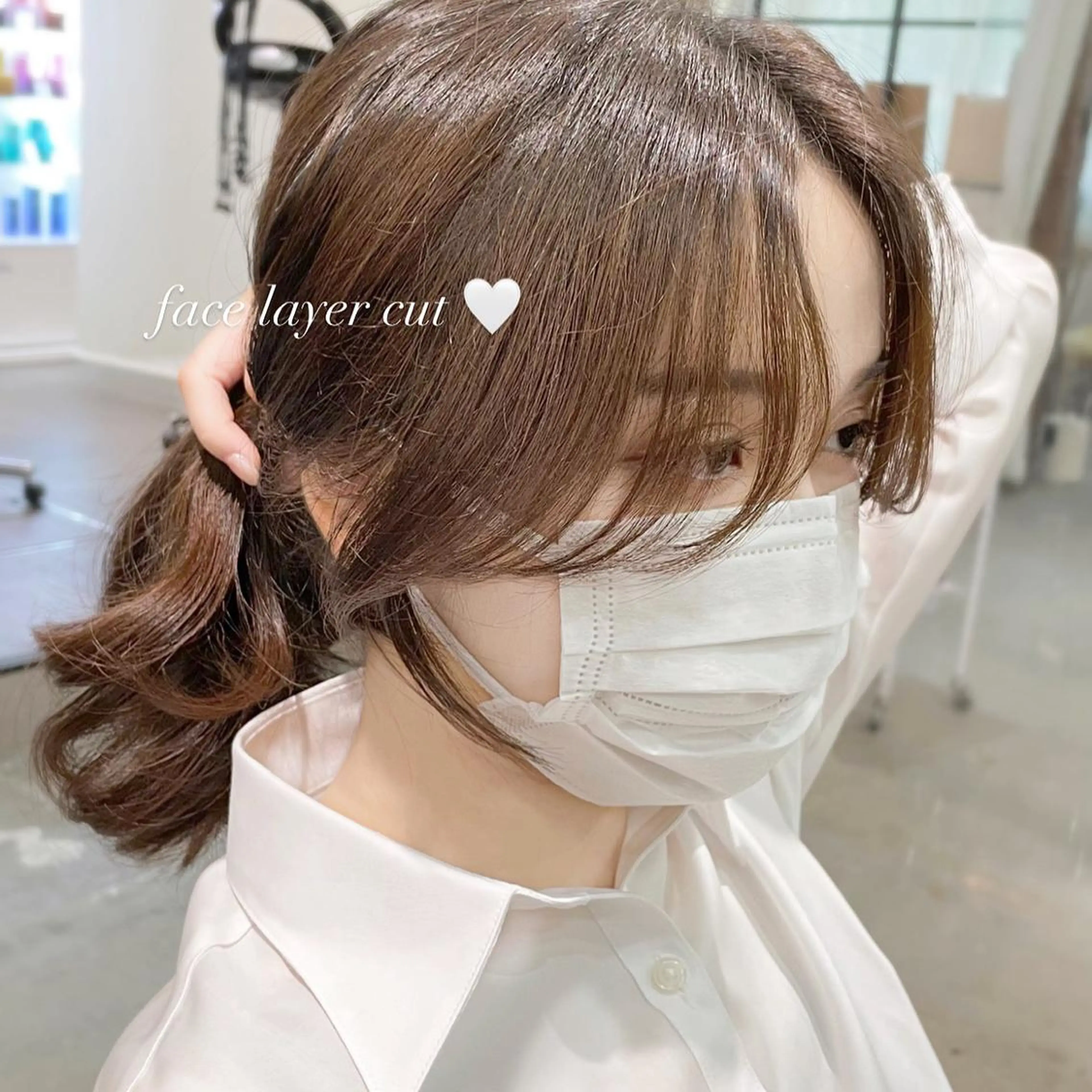 セミロング カラー ヨシンモリ 韓国風ヘア カット ヘアカラー トリートメント 韓国/レイヤー NOISM天王寺のヘアスタイル