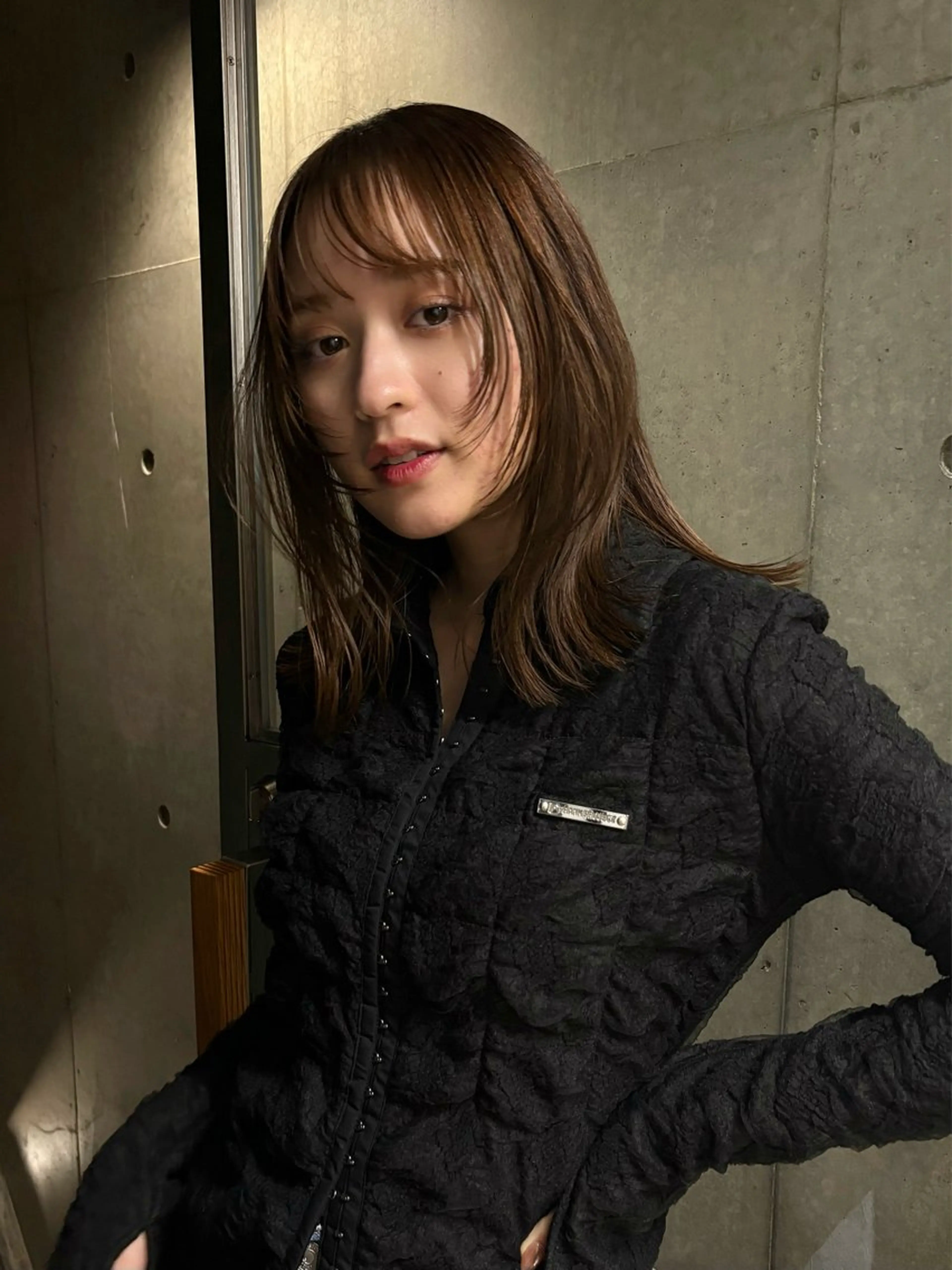 セミロング カラー カット ヘアカラー レイヤー/韓国ヘア/ 梅田/中崎町のヘアスタイル