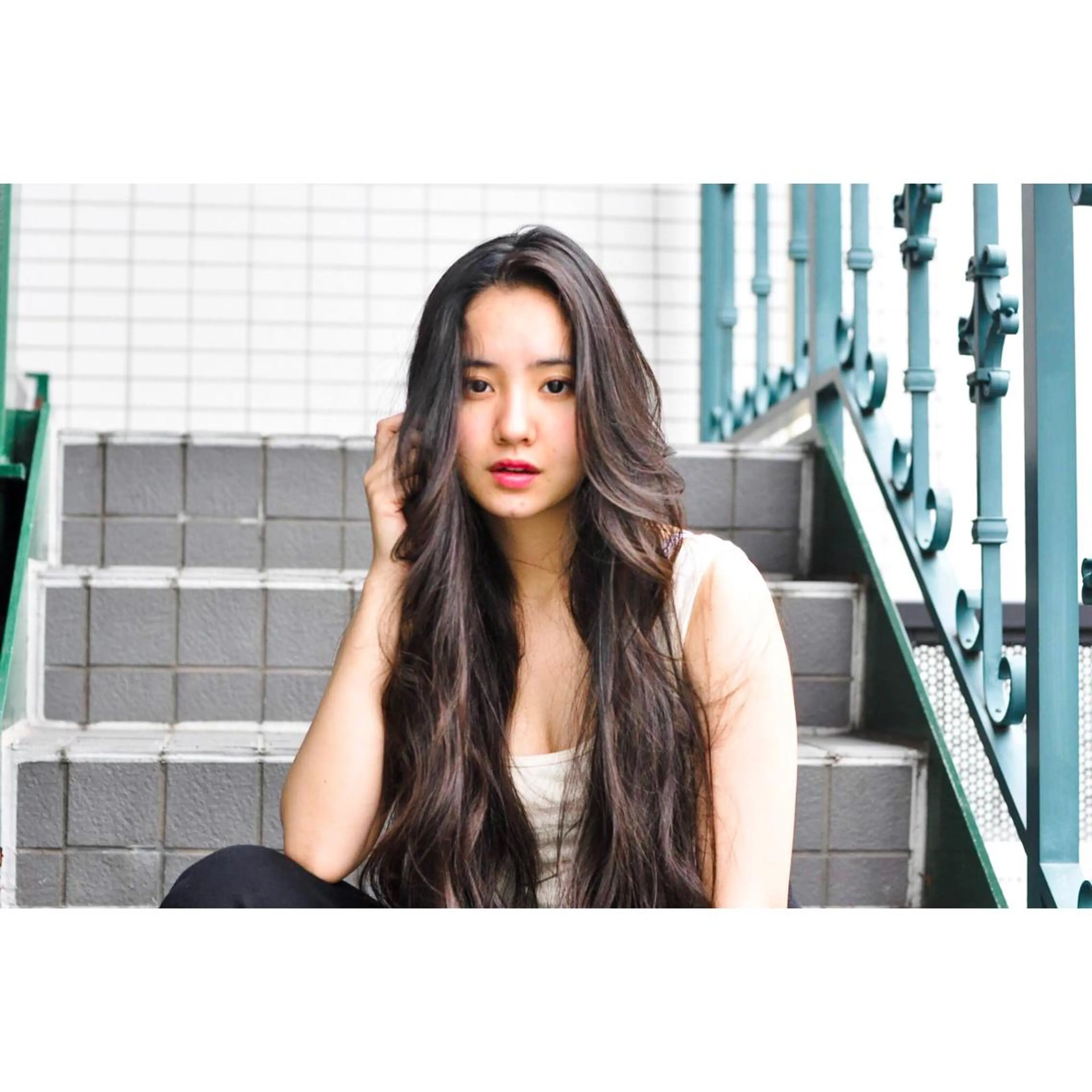 ロング カラー パーマ ヘアアレンジ メンズ キッズ センターパート ロング 野口 秀人 🦋髪質改善🫧のヘアスタイル