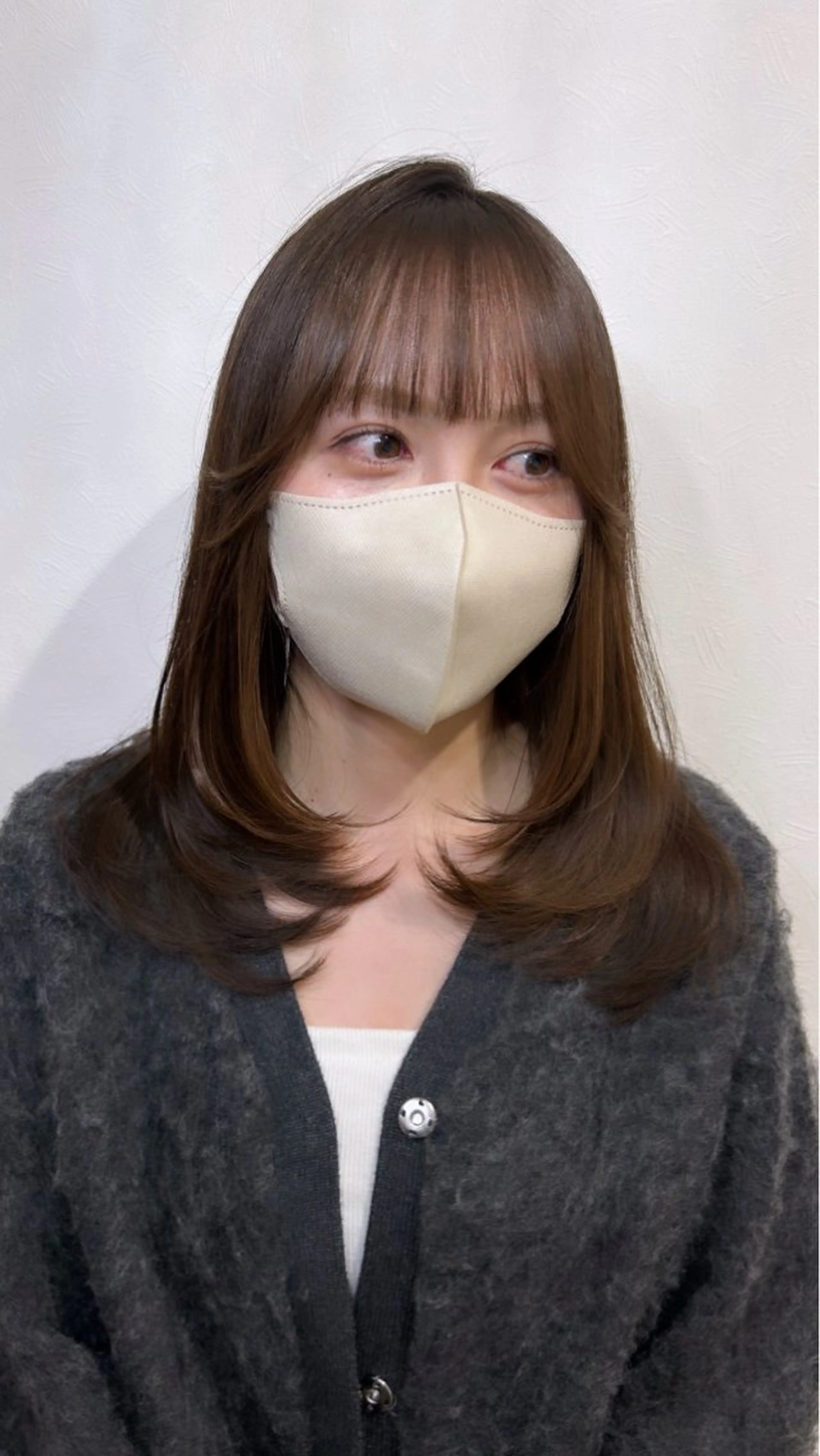 セミロング カット ヘアカラー トリートメント 剣持友希/高崎 ifh iizukaのヘアスタイル