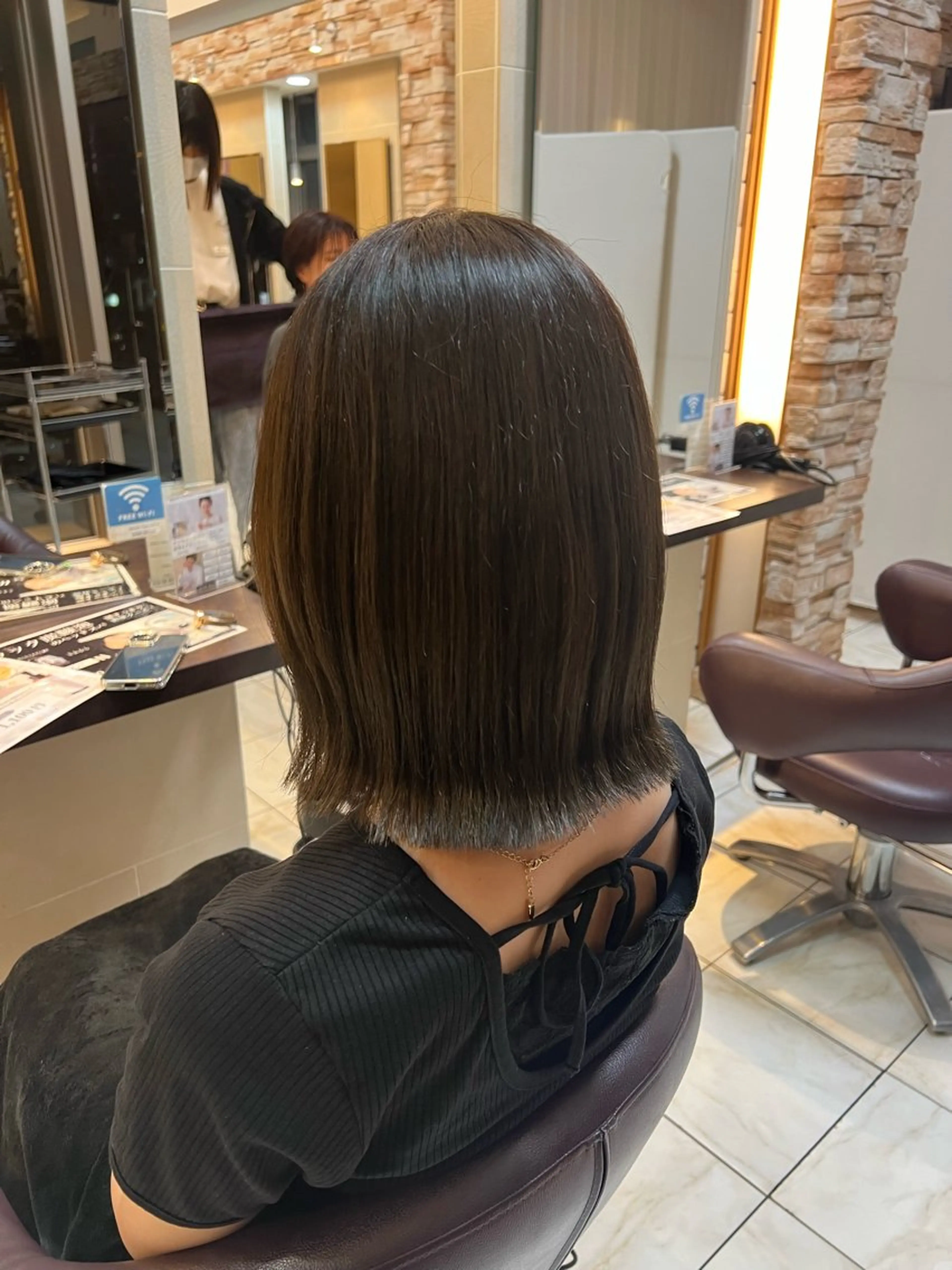 ミディアム カラー 透明感カラー グレージュ オリーブグレージュ オリーブグレー 🫧艶カラー 🫧Rione.のヘアスタイル
