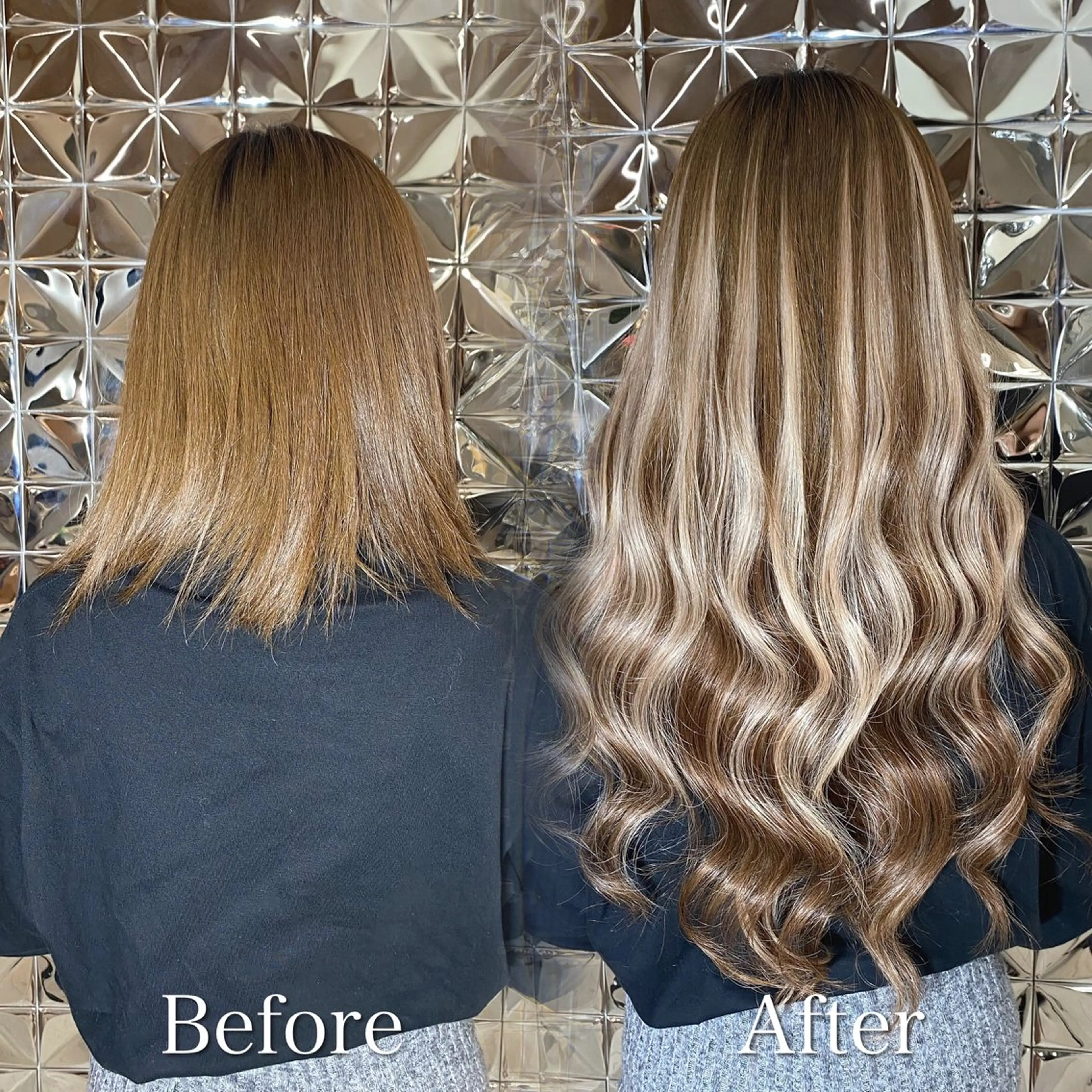 ロング シールエクステ エクステ ハイライト りり りりのヘアスタイル