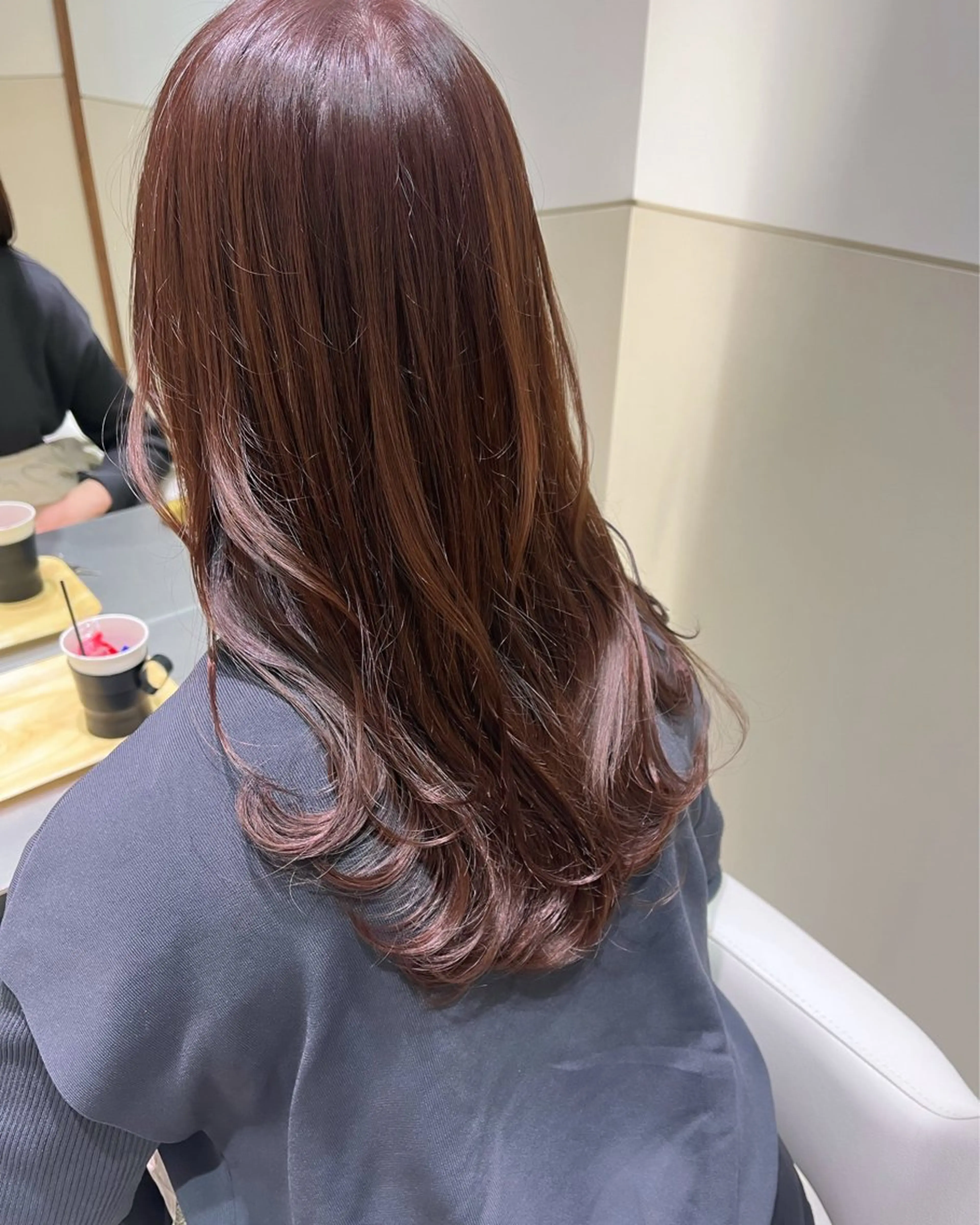 セミロング カラー ヘアカラー トリートメント SALOWIN京都河原町suite店所属・うる艶カラー／ 髪質改善／arisaのヘアスタイル