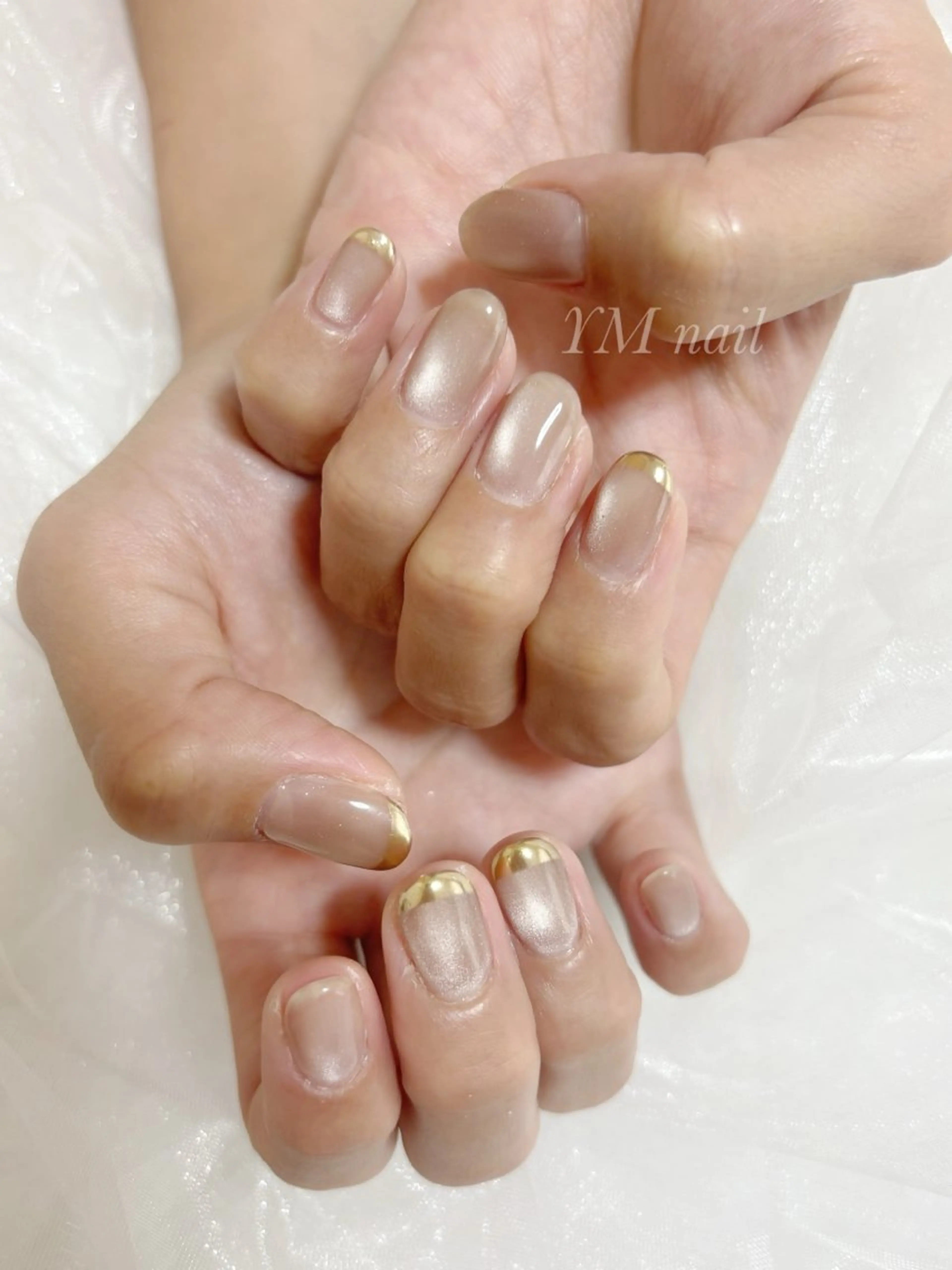ネイル フレンチネイル ジェルネイル マグネットネイル ミラーネイル オフィスネイル ハンドネイル YM nailのネイルデザイン