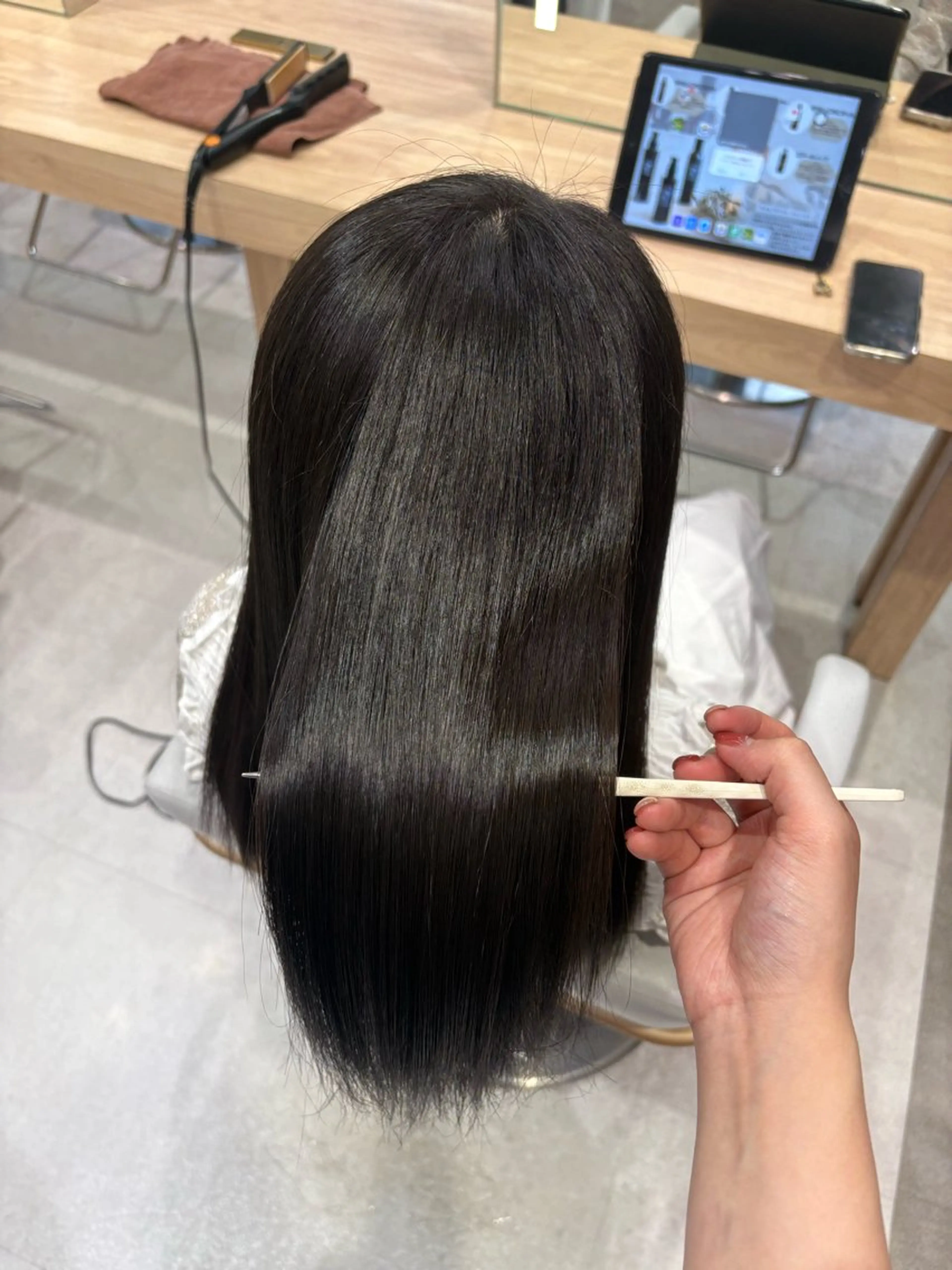 ロング ヘアカラー トリートメント KAE💘艶カラー 縮毛矯正募集のヘアスタイル