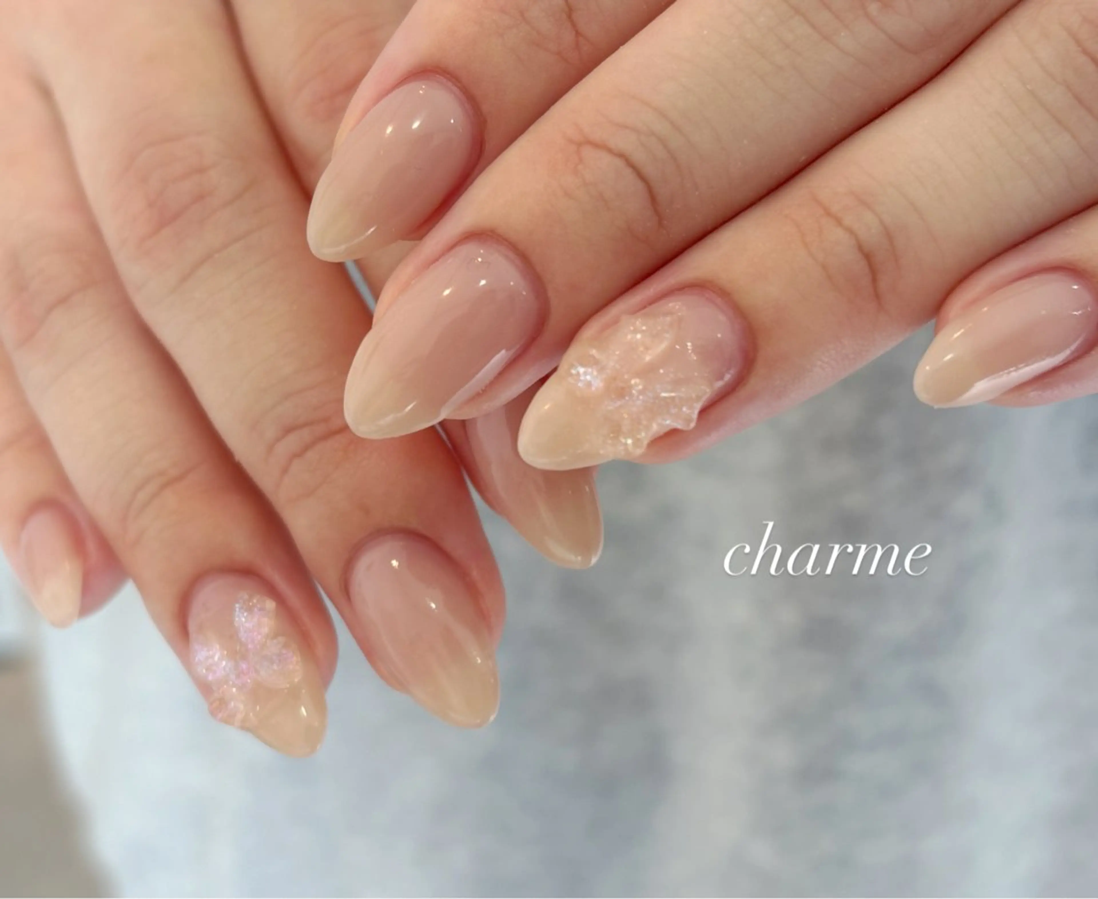 ネイル クリアネイル charme yuiのネイルデザイン