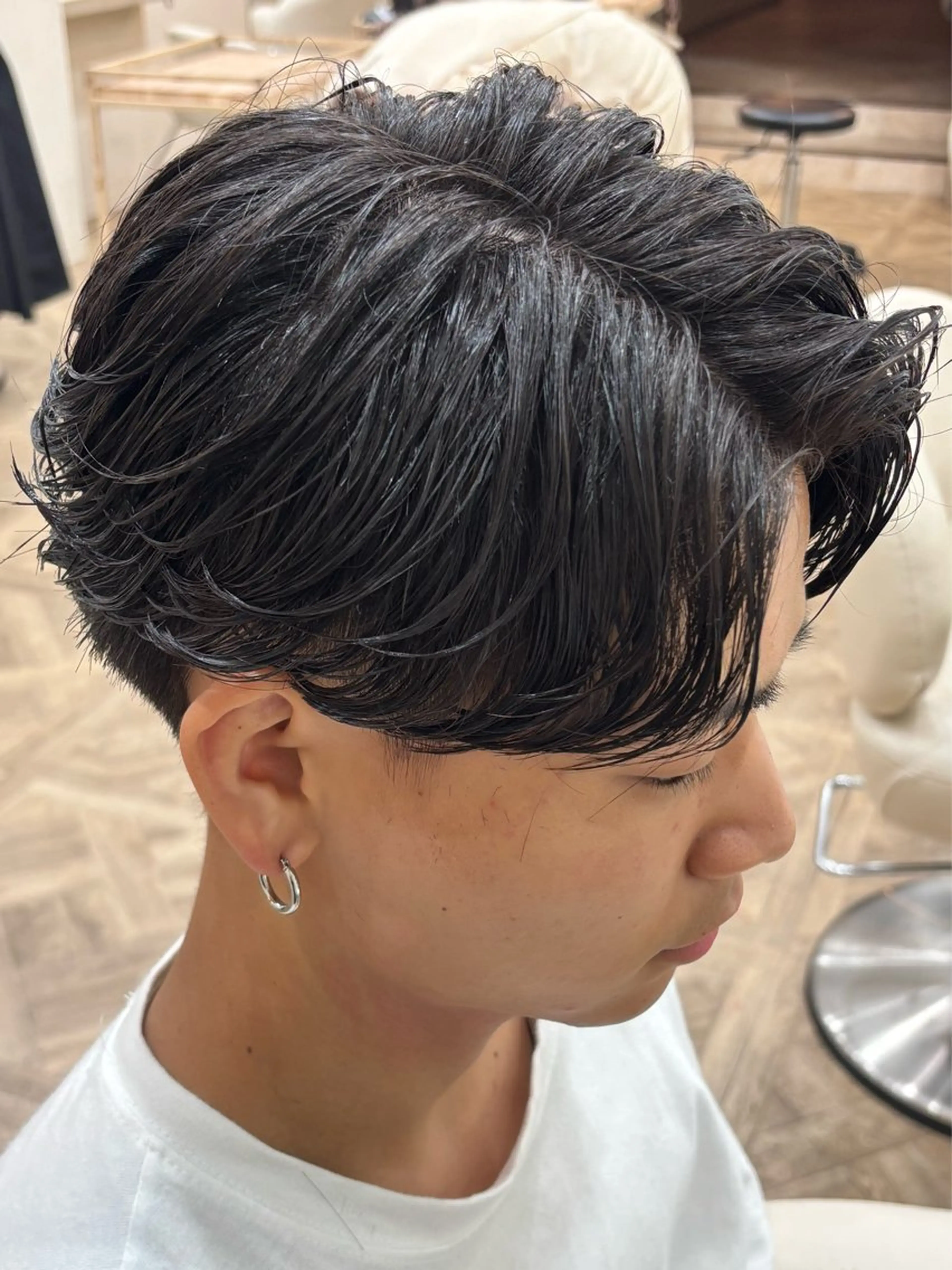 ショート パーマ メンズ フェザーパーマ メンズパーマ カット パーマ トリートメント パーマ職人DAIKI ツイスパ/波巻きのヘアスタイル